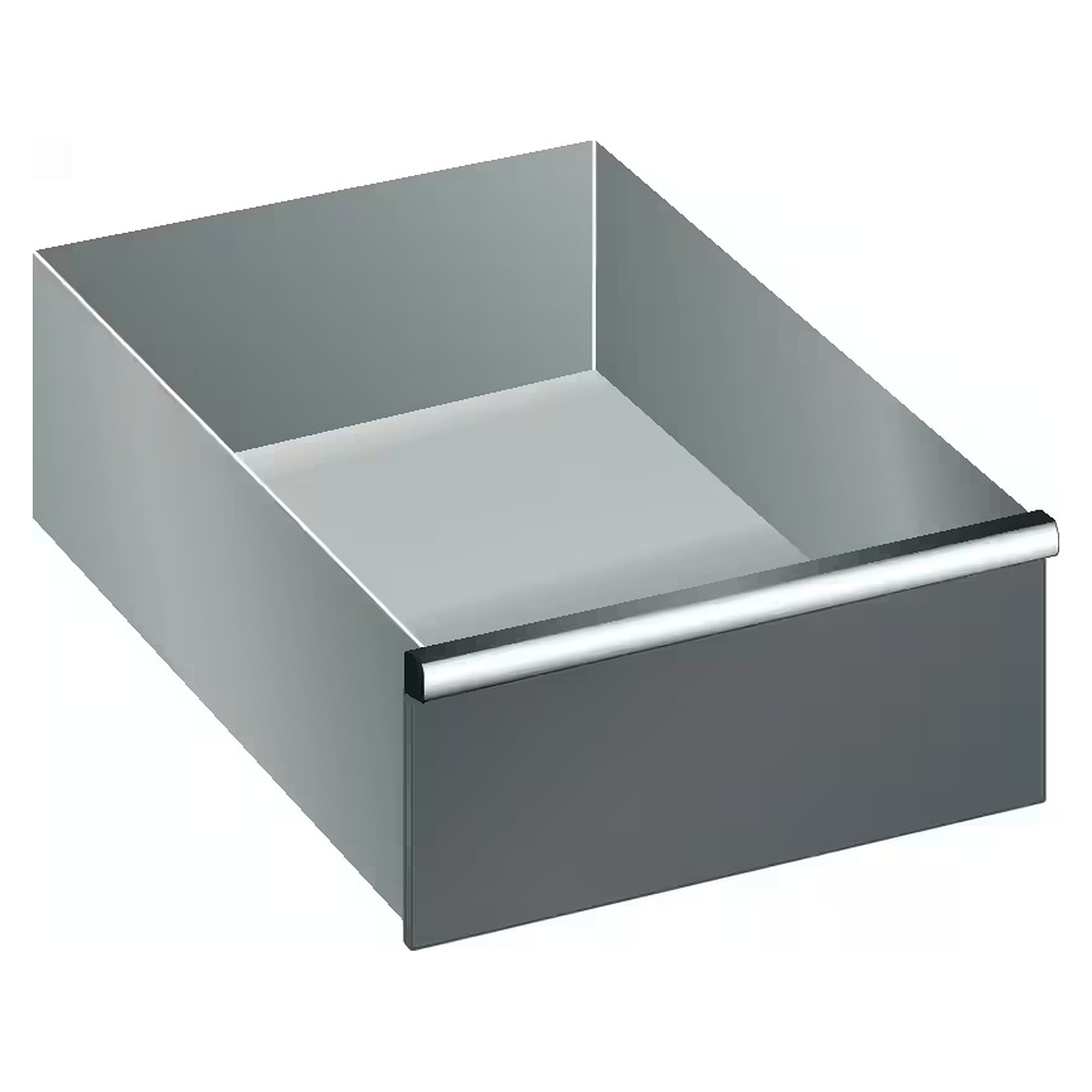 ESD-Schublade 27x27E, 459x459 mm, Fronthöhe 200 mm, 200 kg, Einzelsicherung rechts - Lista 95.542, Anthrazitgrau RAL 7016