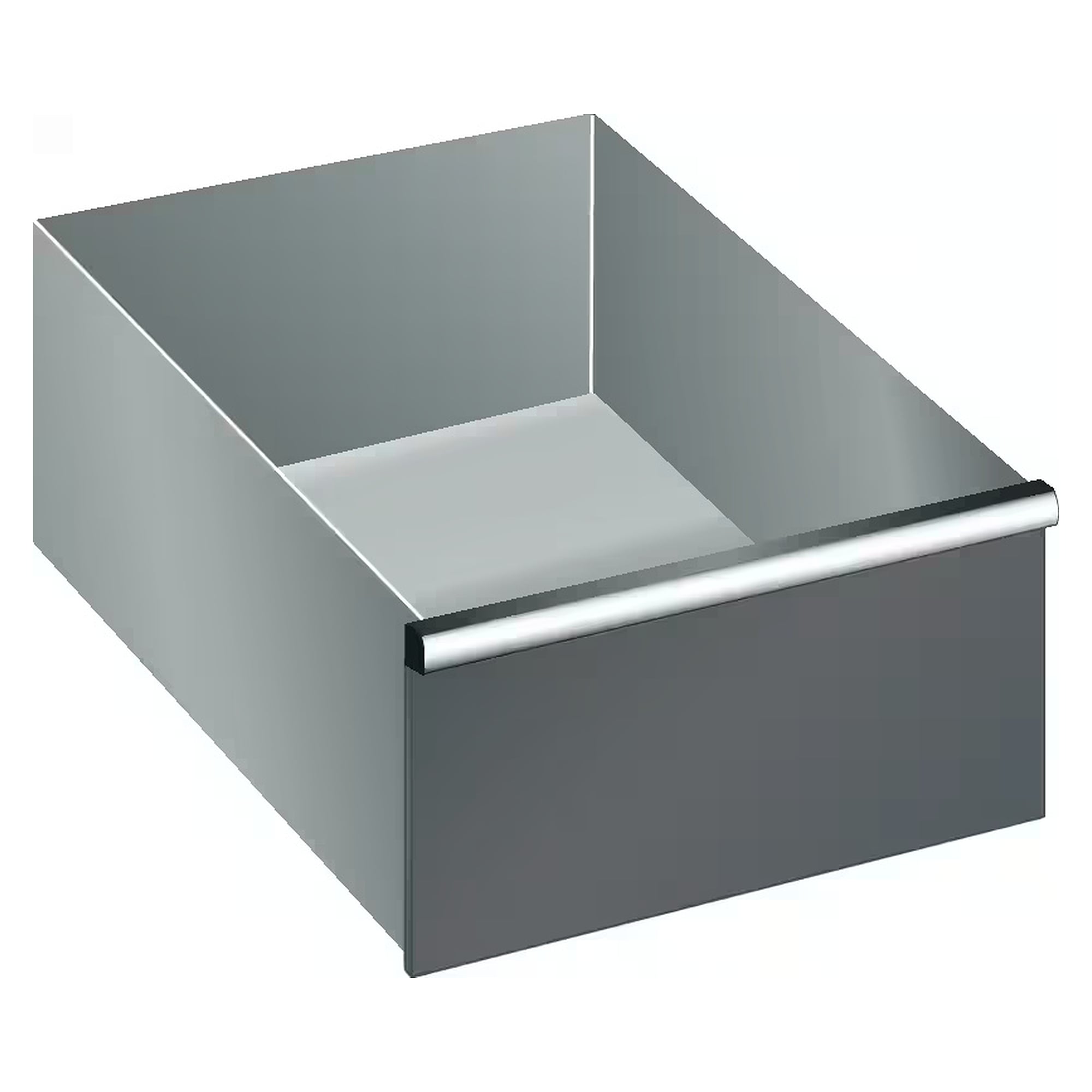 ESD drawer 27x36E, usable area 459x612 mm, front height 250 mm, 75 kg, single catch right - Lista 95.702, Anthracite grey RAL 7016