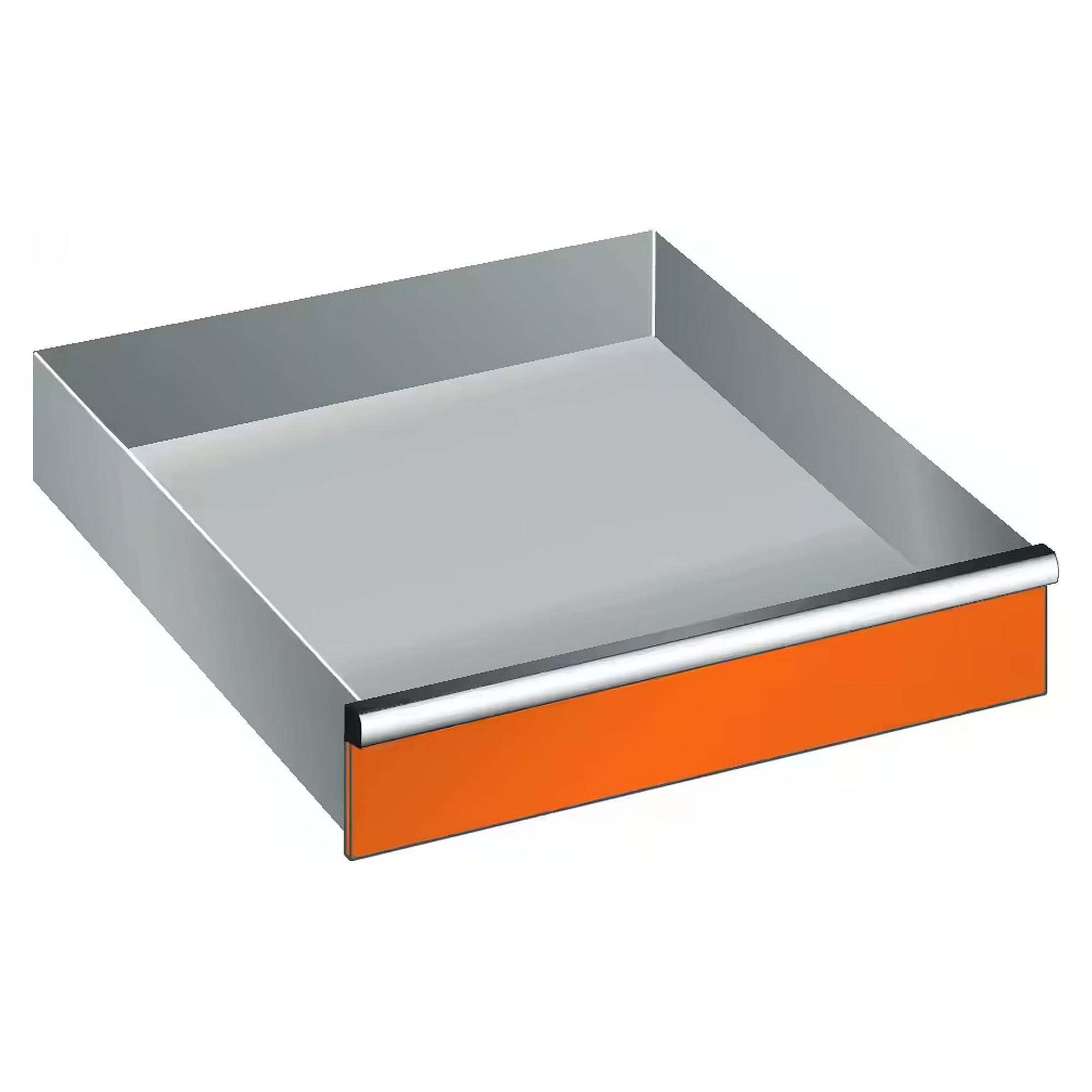 Tiroir ESD 36x27E, utile 612x459 mm, hauteur de façade 125 mm, 200 kg, sécurité individuelle à droite - Lista 95.573, Orange NCS S 1080-Y40R
