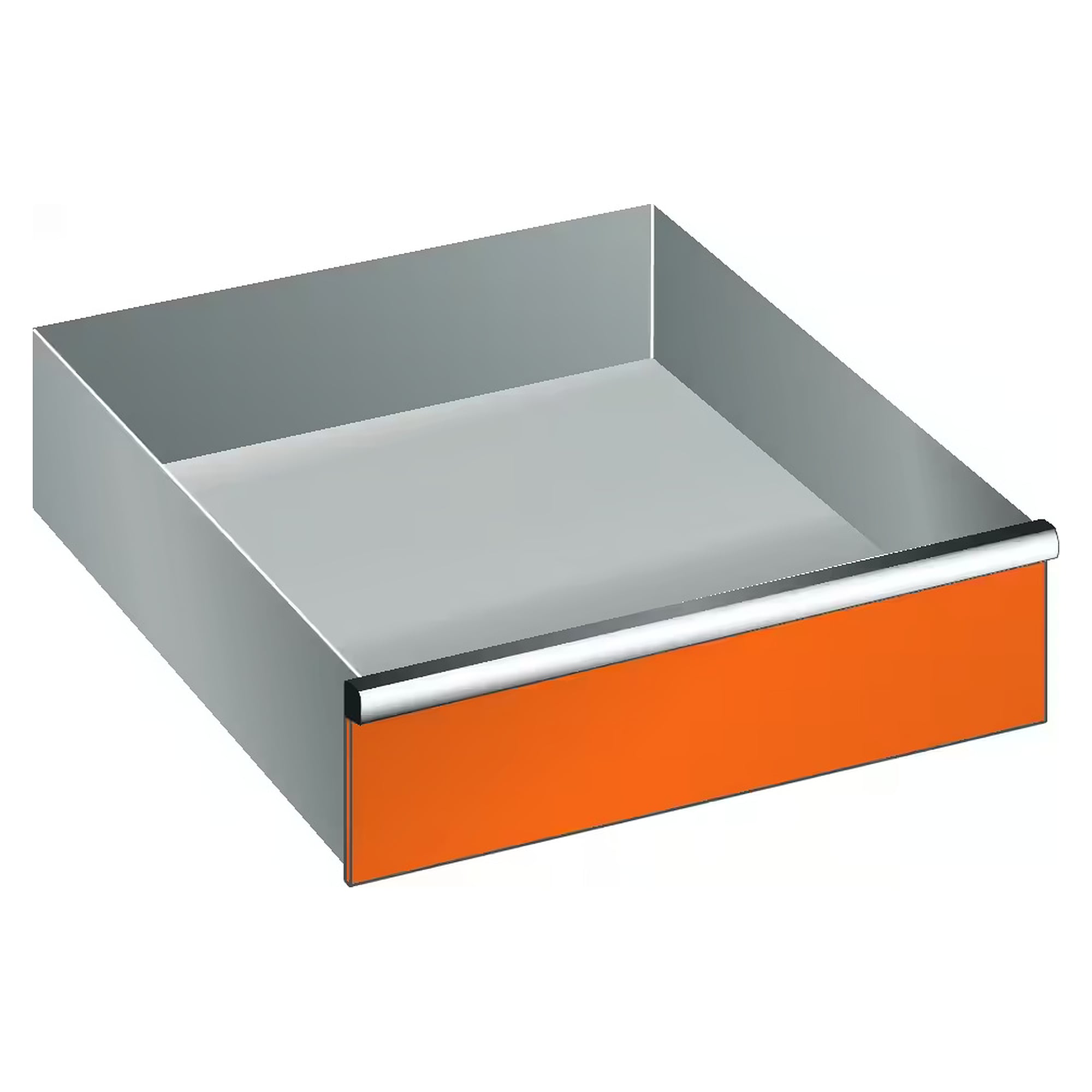 Tiroir ESD 36x36E, surface utile 612x612 mm, hauteur de façade 150 mm, 200 kg, standard avec blocage individuel des tiroirs - Lista 95.742, Orange NCS S 1080-Y40R