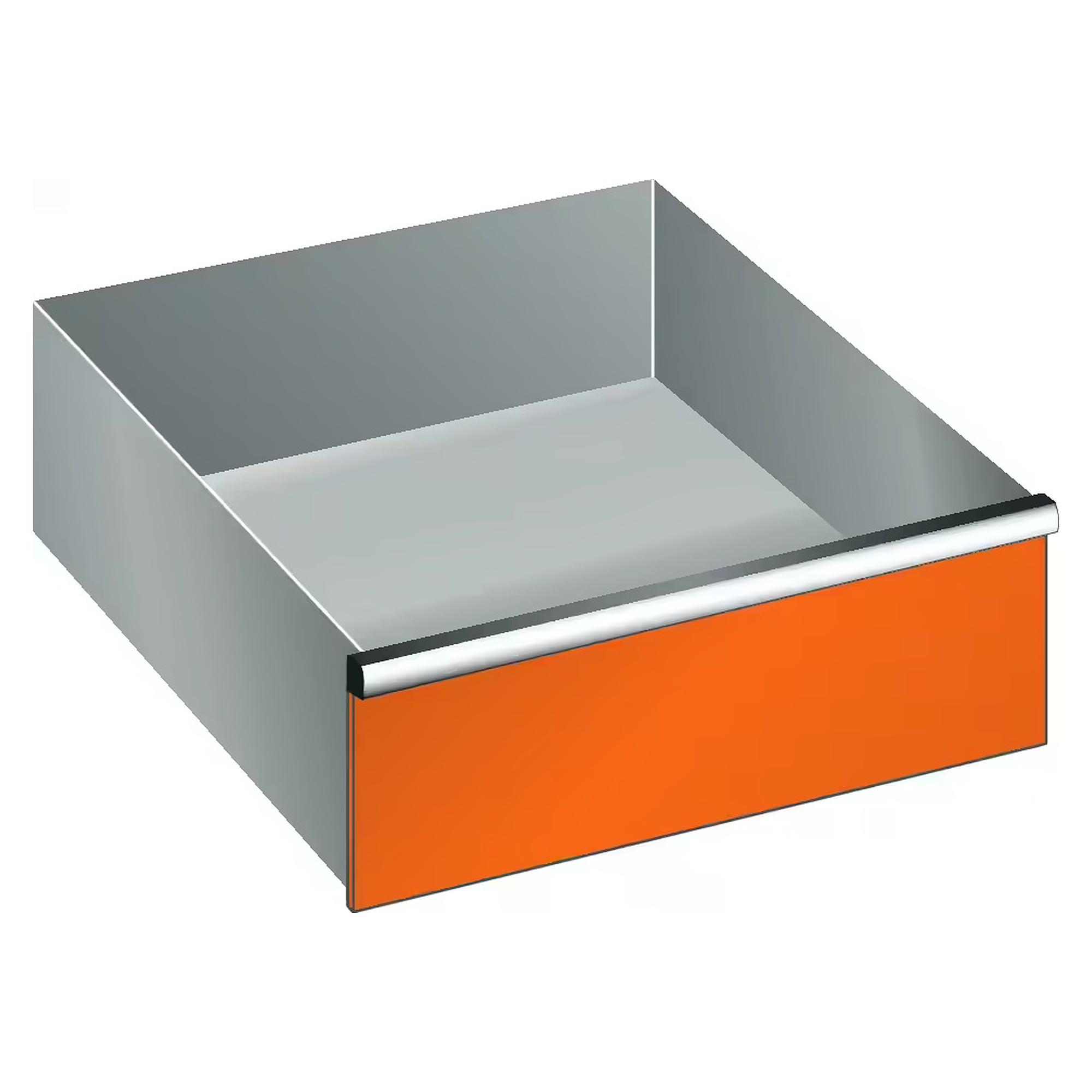 ESD-Schublade 36x27E, Nutzmaß 612x459 mm, Fronthöhe 200 mm, 200 kg, Standard mit Einzelschubladensperre - Lista 95.590, Orange NCS S 1080-Y40R