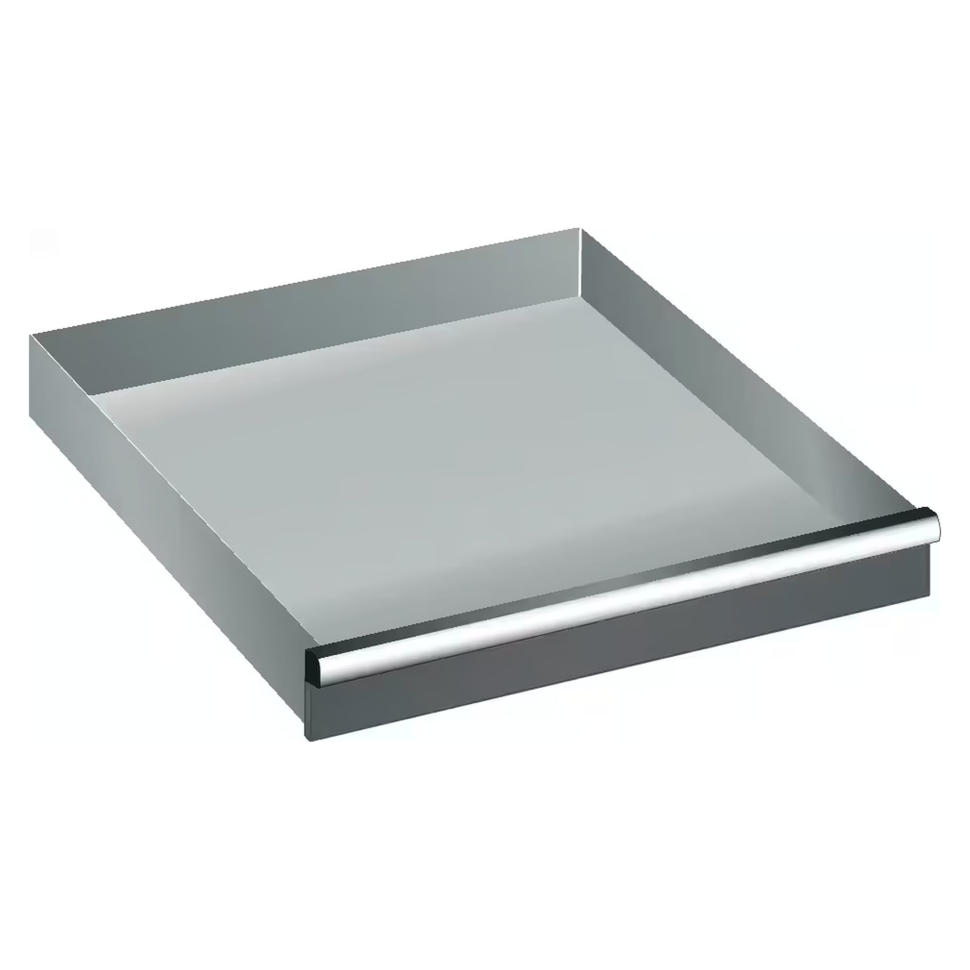ESD-Schublade 36x36E, Nutzmaß 612x612 mm, Fronthöhe 75 mm, 75 kg, Standard mit Einzelschubladensperre - Lista 95.711, Anthrazitgrau RAL 7016