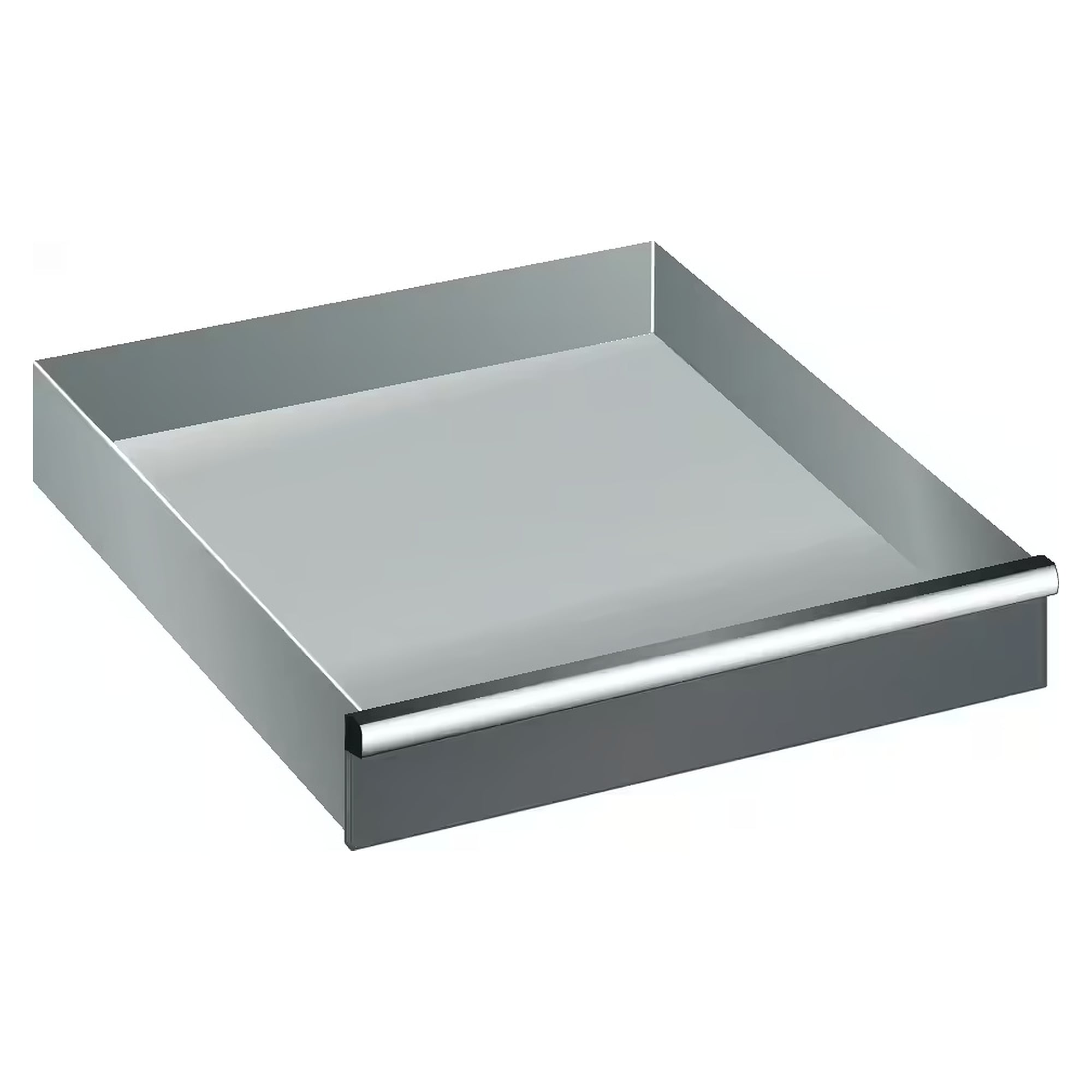 ESD-Schublade 36x36E, Nutzmaß 612x612 mm, Fronthöhe 100 mm, 200 kg, Einzelsicherung rechts - Lista 95.732, Anthrazitgrau RAL 7016