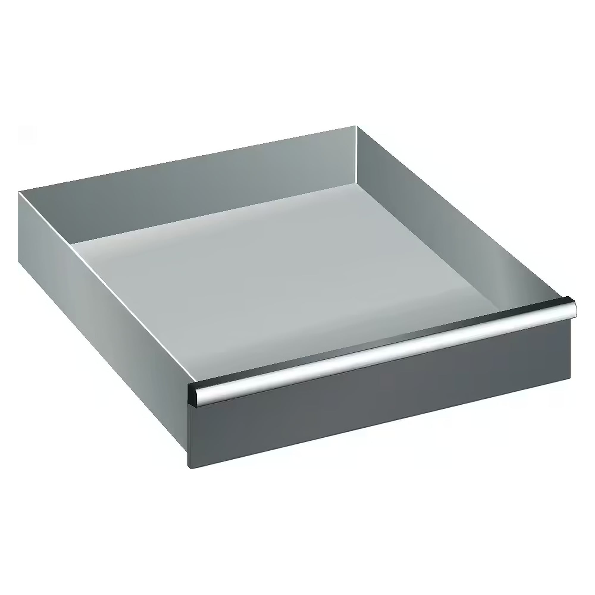 Tiroir ESD 36x27E, utile 612x459 mm, hauteur de façade 125 mm, 75 kg, sécurité individuelle à droite - Lista 95.566, Gris anthracite RAL 7016