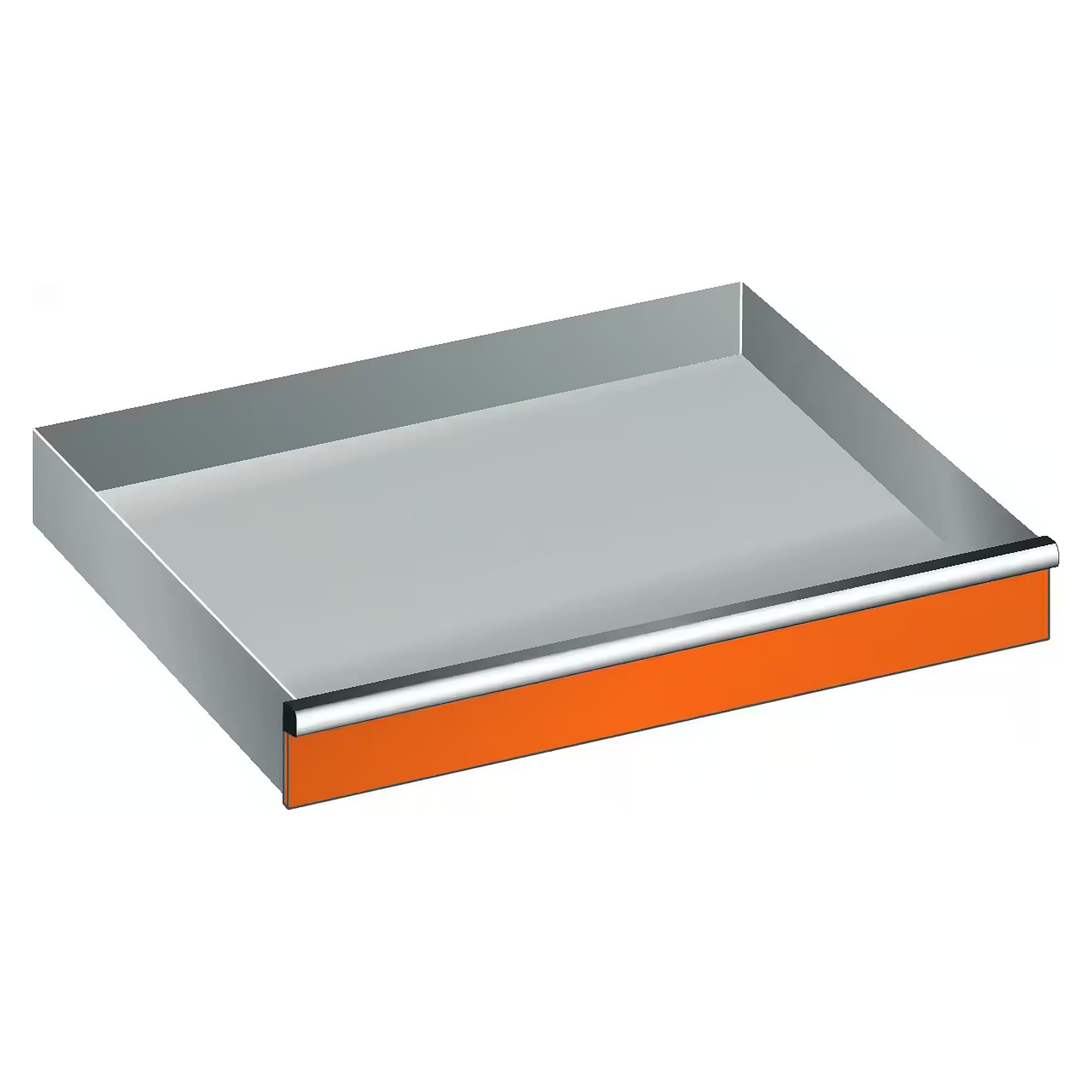 Tiroir ESD 54x27E, utile 918x459 mm, hauteur de façade 100 mm, 200 kg, sécurité individuelle à droite - Lista 95.646, Orange NCS S 1080-Y40R