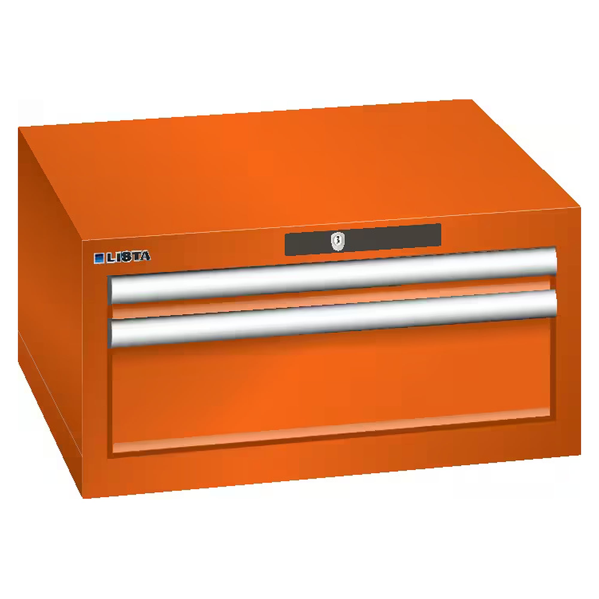 ESD-Schubladenschrank 27x27E, 564x572x283 mm, 2 Schubladen 1x50/1x150, 75 kg, CODE Lock - Lista 95.007, Orange NCS S 1080-Y40R