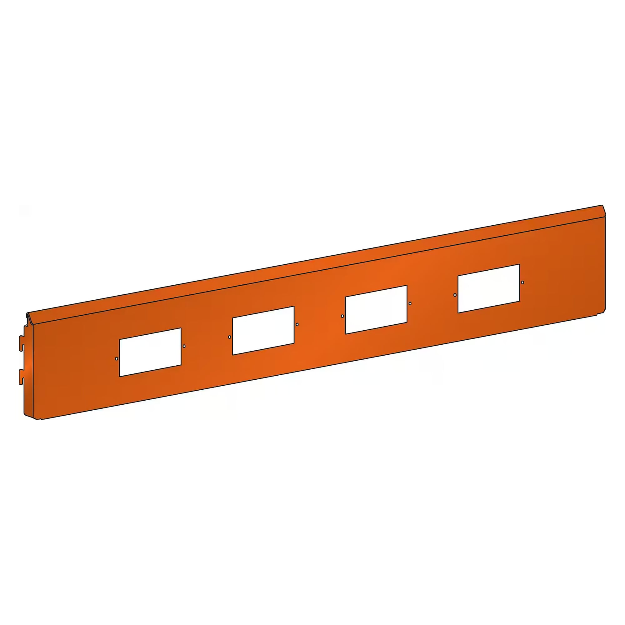 ESD-Energierückwand für Energiekanal, Modulbreite 1000 mm, 990x28x157 mm, für 4 Module - Lista 92.441, Orange NCS S 1080-Y40R