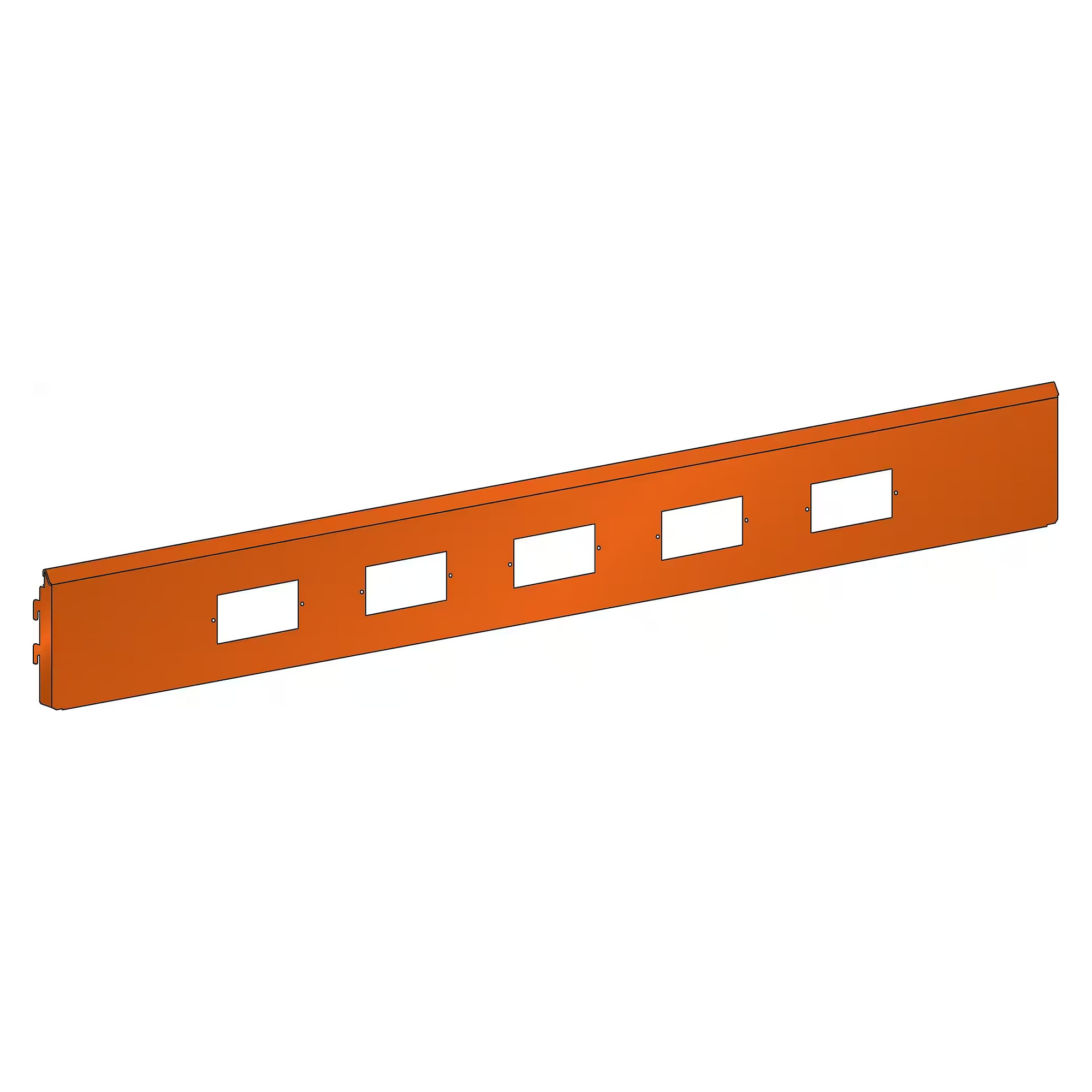ESD energy back panel for energy channel, module width 1330 mm, 1320x28x157 mm, for 5 modules - Lista 92.442, Orange NCS S 1080-Y40R
