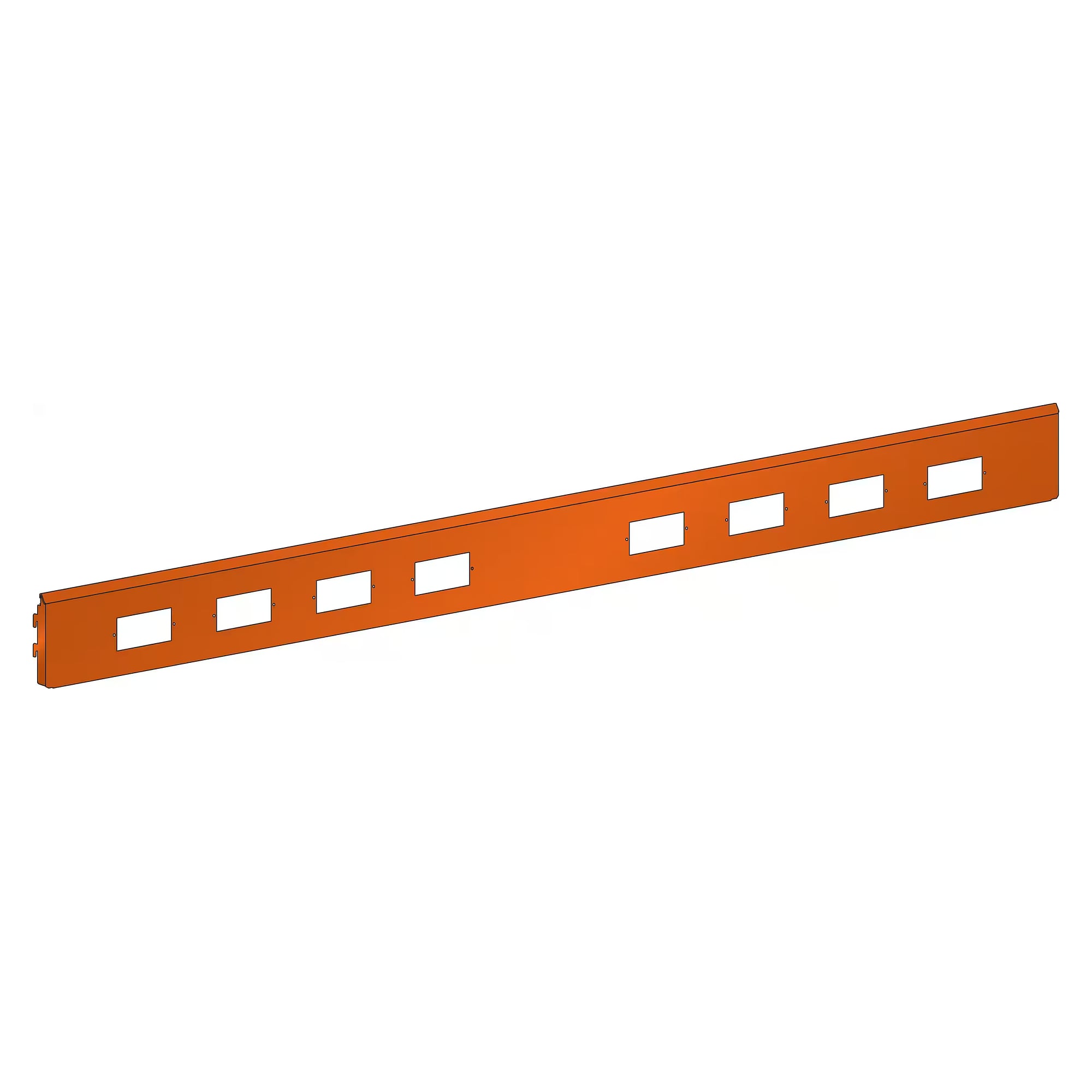 ESD energy back panel for energy channel, module width 2000 mm, 1990x28x157 mm - Lista 92.444, Orange NCS S 1080-Y40R