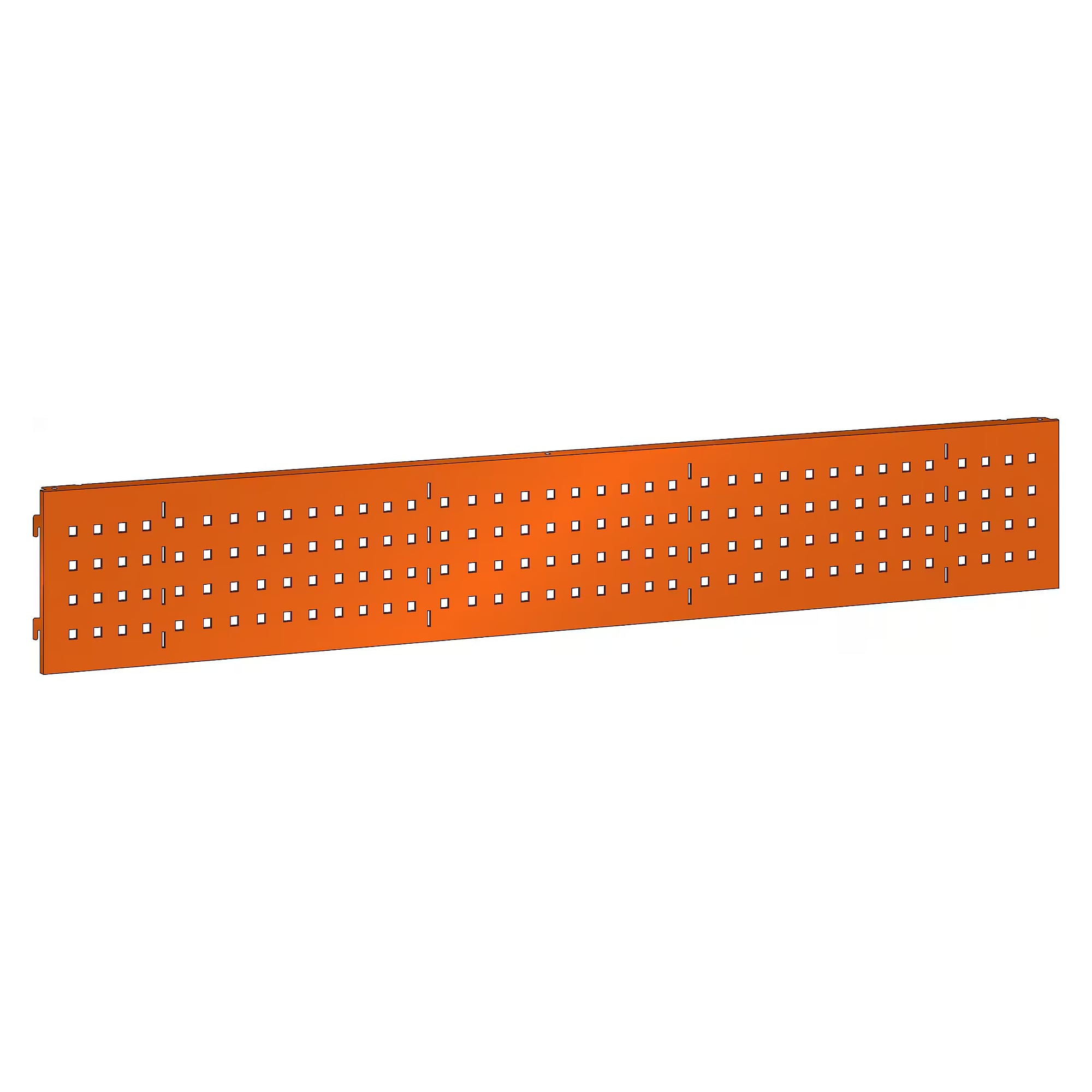 Panneau arrière ESD perforé pour montants Lista, LxH 1000x200 mm, largeur utile 990 mm, tôle d'acier - Lista 92.402, Orange NCS S 1080-Y40R