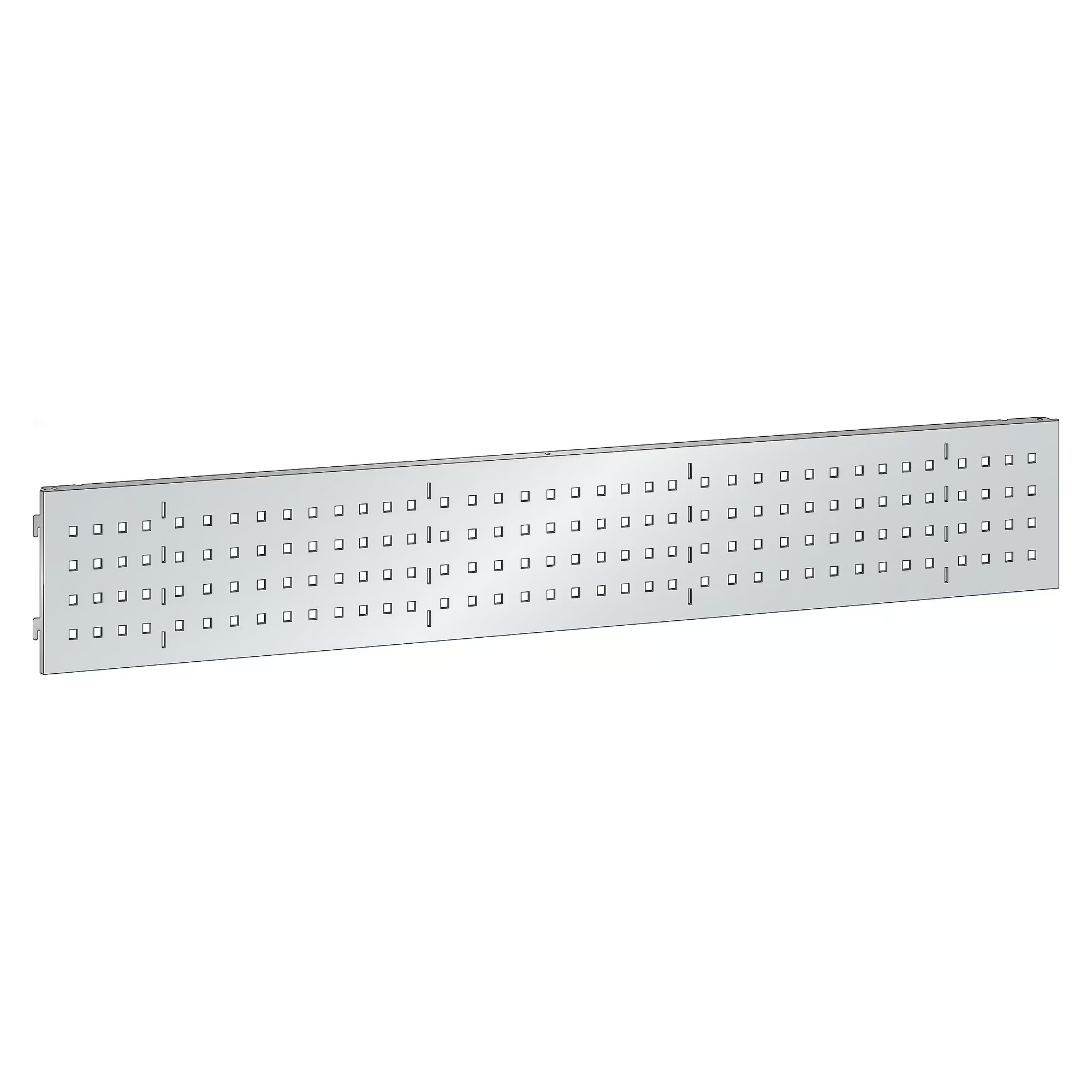 Panneau arrière ESD perforé pour montants Lista, LxH 1330x200 mm, largeur utile 1320 mm, tôle d'acier - Lista 92.403