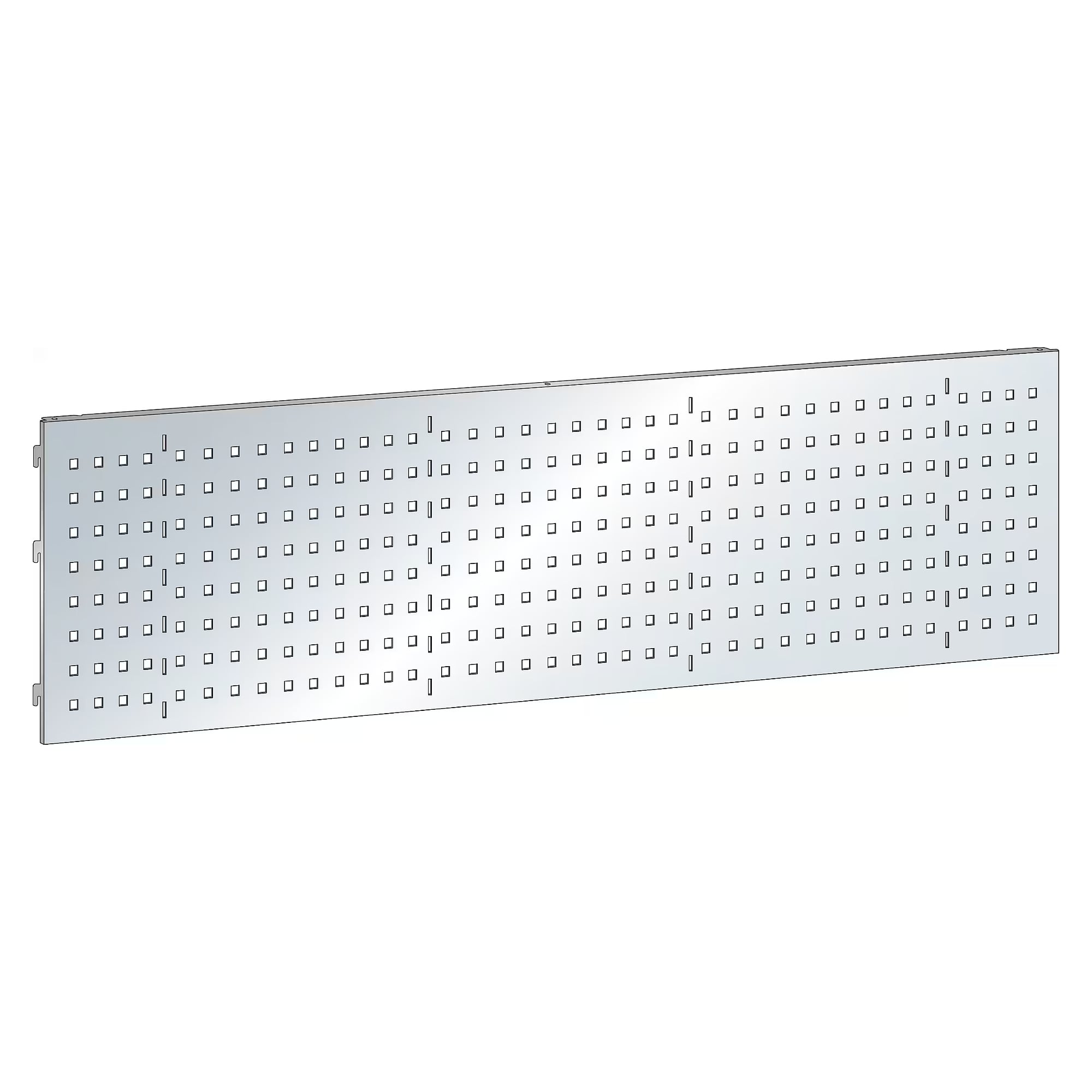 Panneau arrière ESD perforé pour montants Lista, LxH 750x350 mm, largeur utile 740 mm, tôle d'acier - Lista 92.413