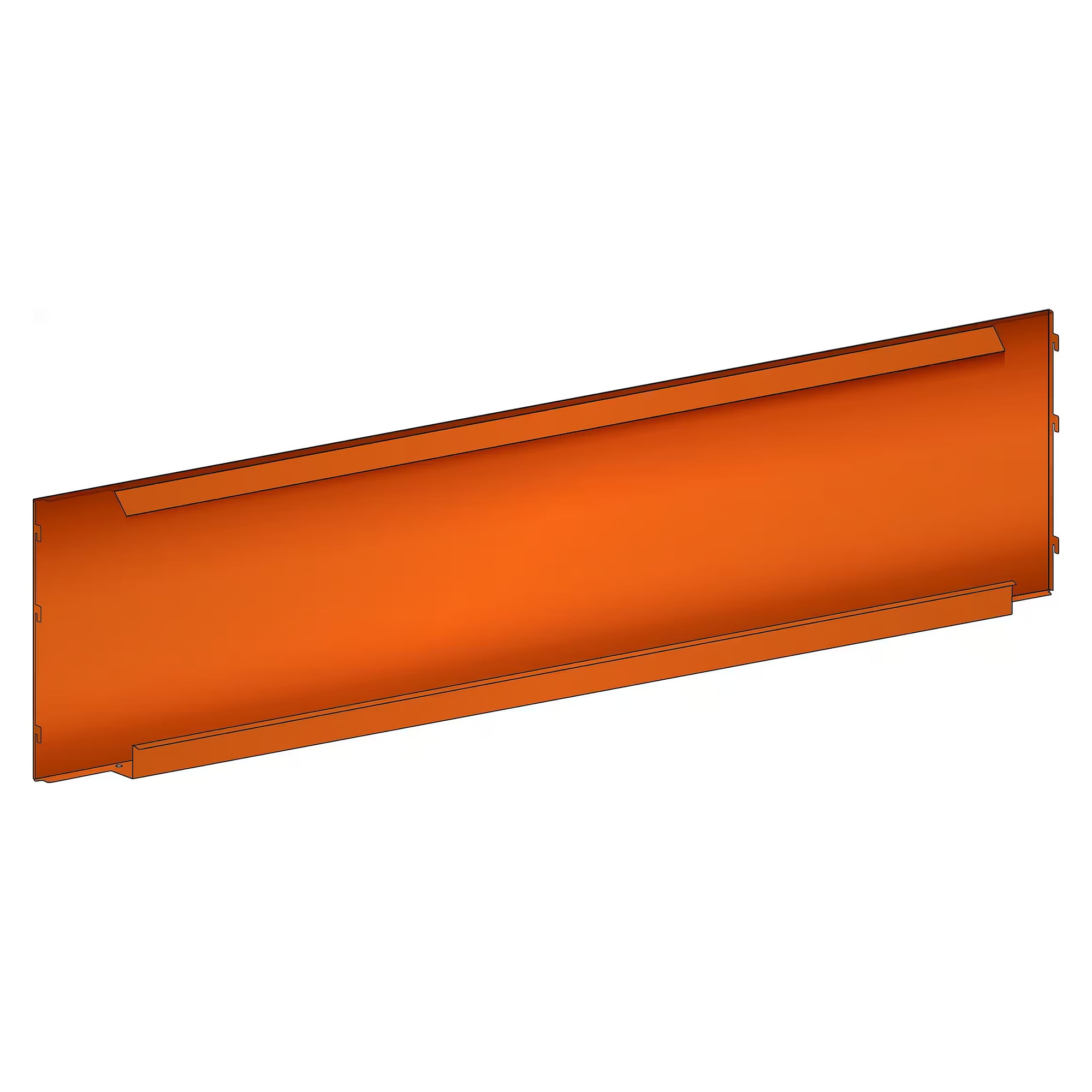 ESD-Kabelwanne glatt für Lista Tragsäulen, BxTxH 750x66x350 mm, Nutzbreite 740 mm, Stahl - Lista 92.431, Orange NCS S 1080-Y40R