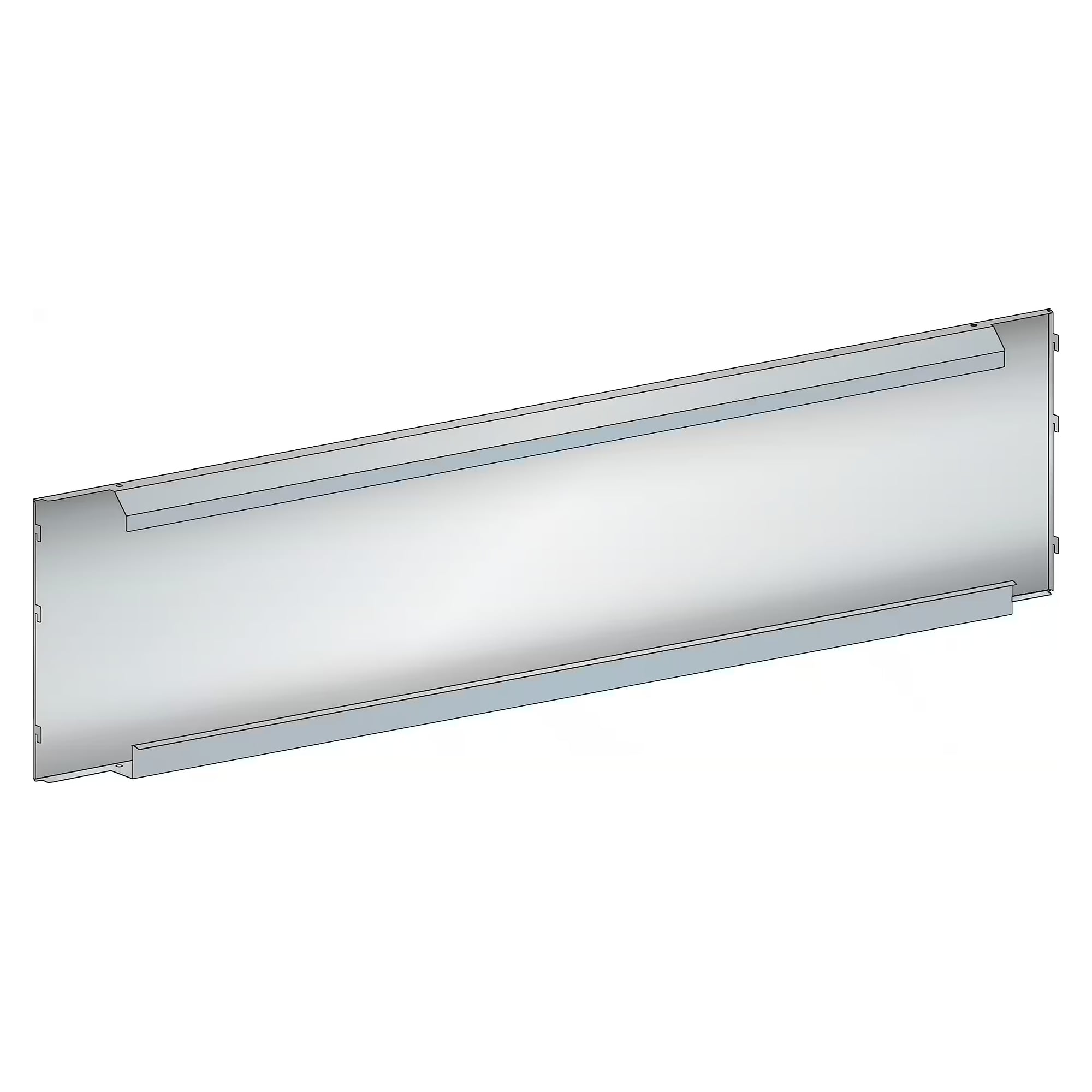 Goulotte de câbles ESD lisse pour montants Lista, LxPxH 1330x66x350 mm, largeur utile 1320 mm, acier - Lista 92.433