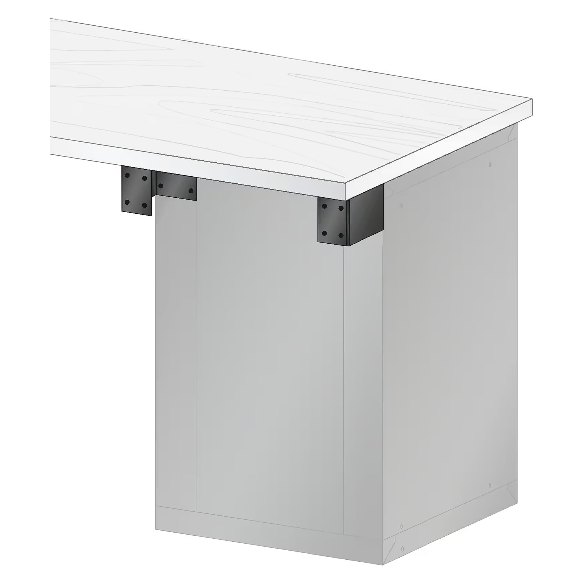 ESD-TWIN-Link-Adapter B, 100x102,5x280 mm (BxTxH), für Schubladenschrank 27E - Lista 93.940, Anthrazitgrau RAL 7016