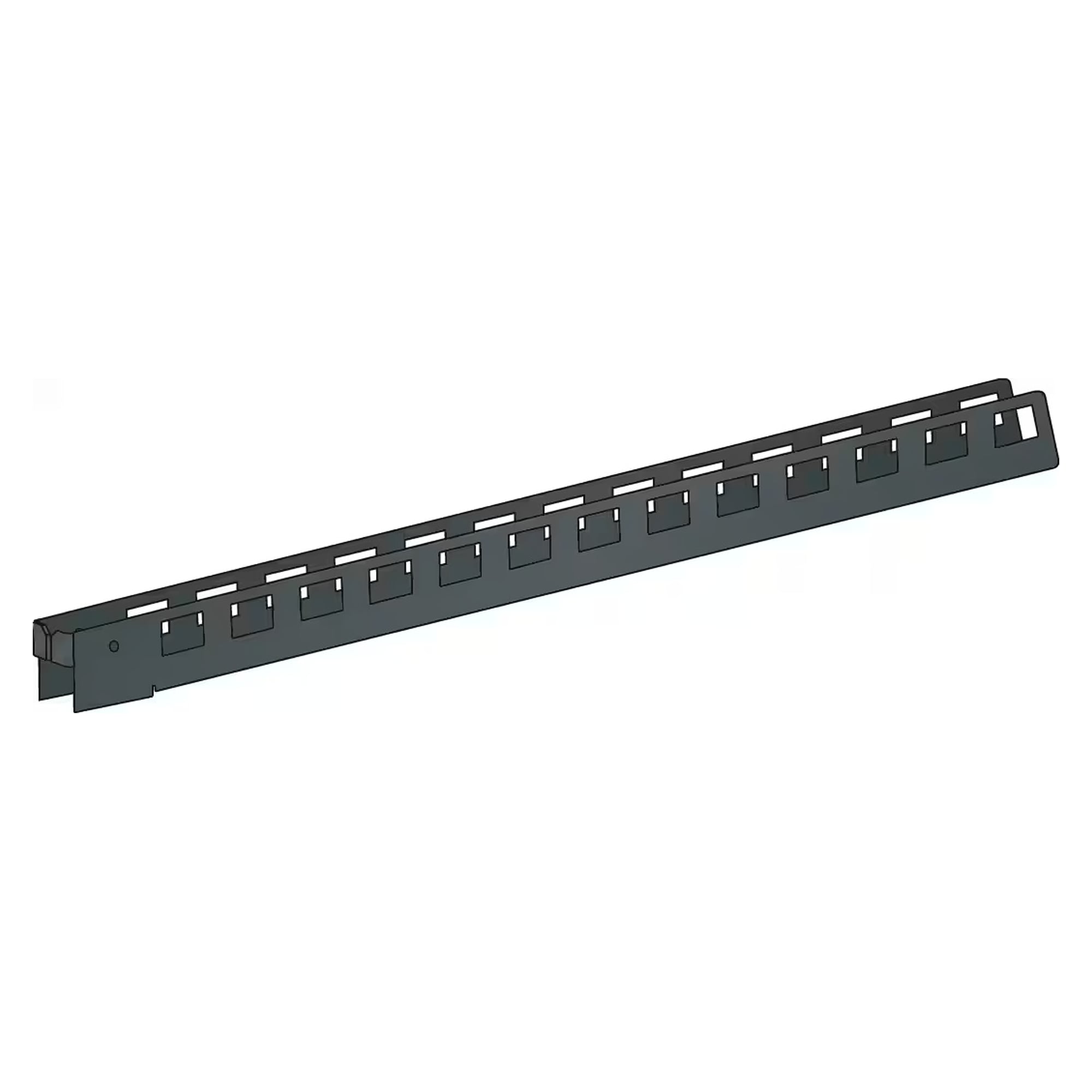 ESD-Ausleger einseitig für Tragsäulen, Länge 710 mm, Höhe 50 mm, für Geräteschiene und Beleuchtungsträger - Lista 92.470, Anthrazitgrau RAL 7016