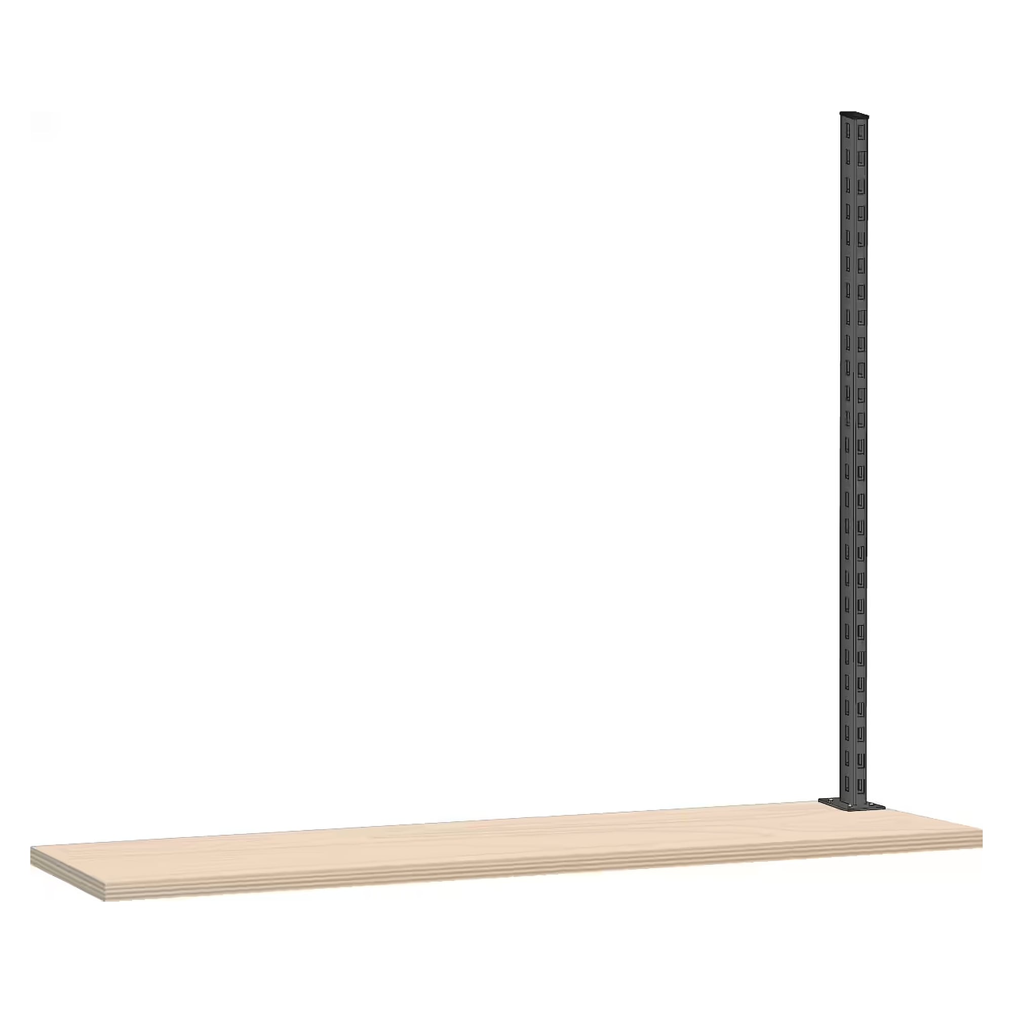 ESD support column 1050 mm for mounting on workbench tops, mounting position right, profile 30x60 mm - Lista 92.391, Anthracite grey RAL 7016