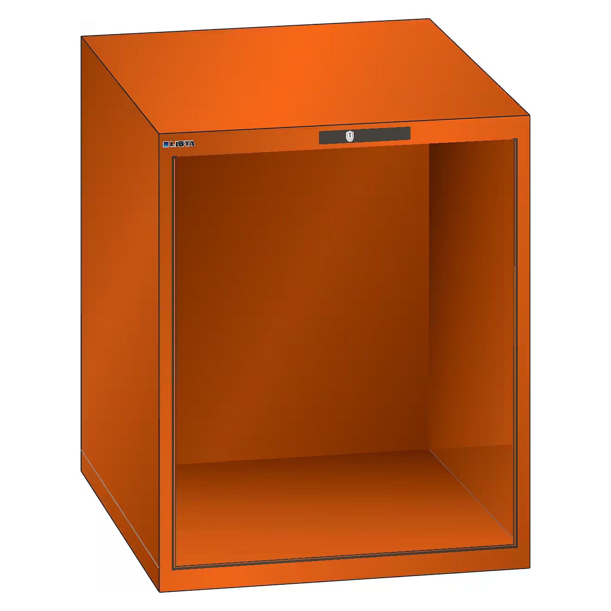 ESD-Schrankgehäuse 36x36E, 717x725x850 mm, lichte Höhe 750 mm, AUTO Lock, ohne Schubladen - Lista 93.031, Orange NCS S 1080-Y40R