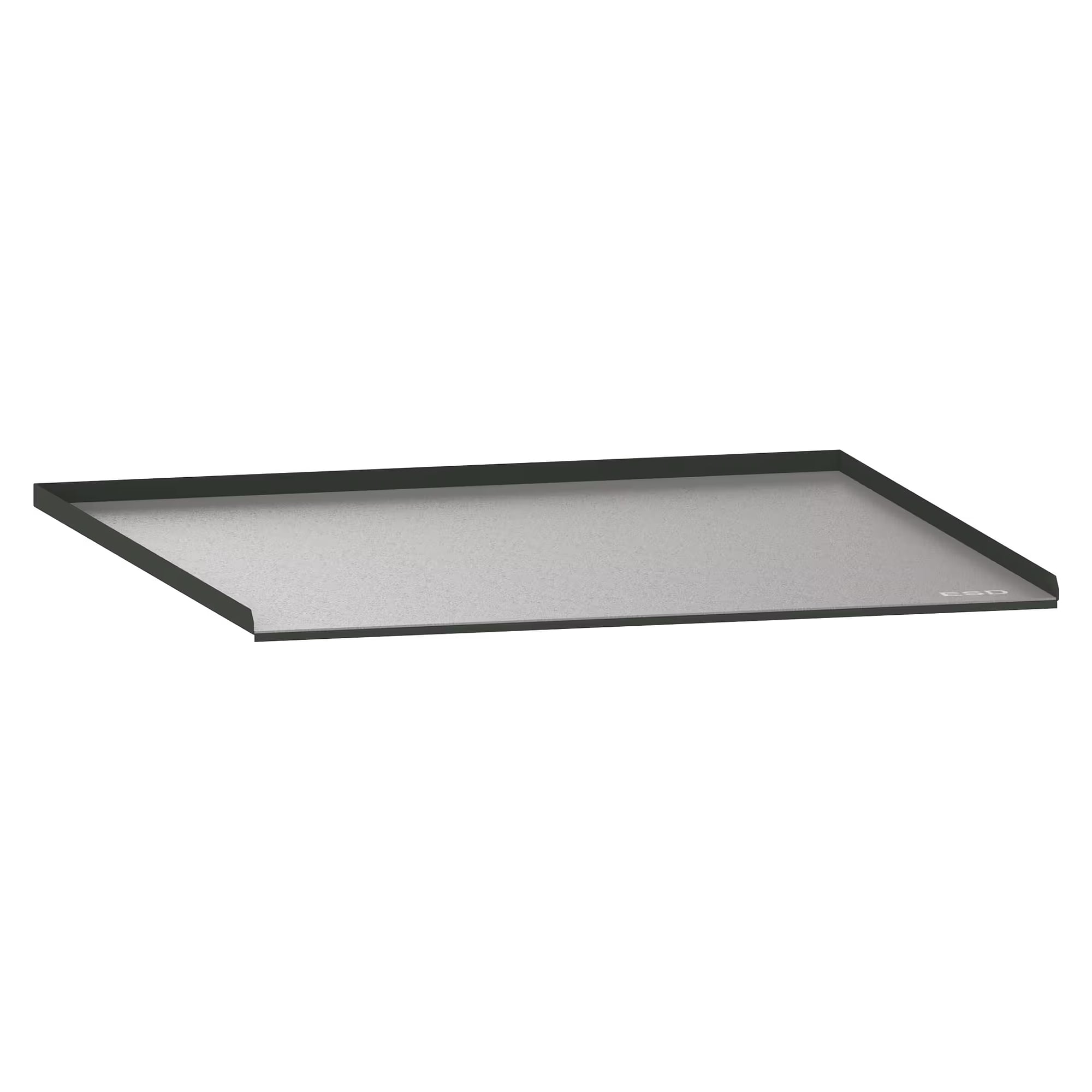 ESD-Abrollrand 3-seitig 54x27E, 1023x572x20 mm, Stahlblech mit genarbter Matte - Lista 95.846