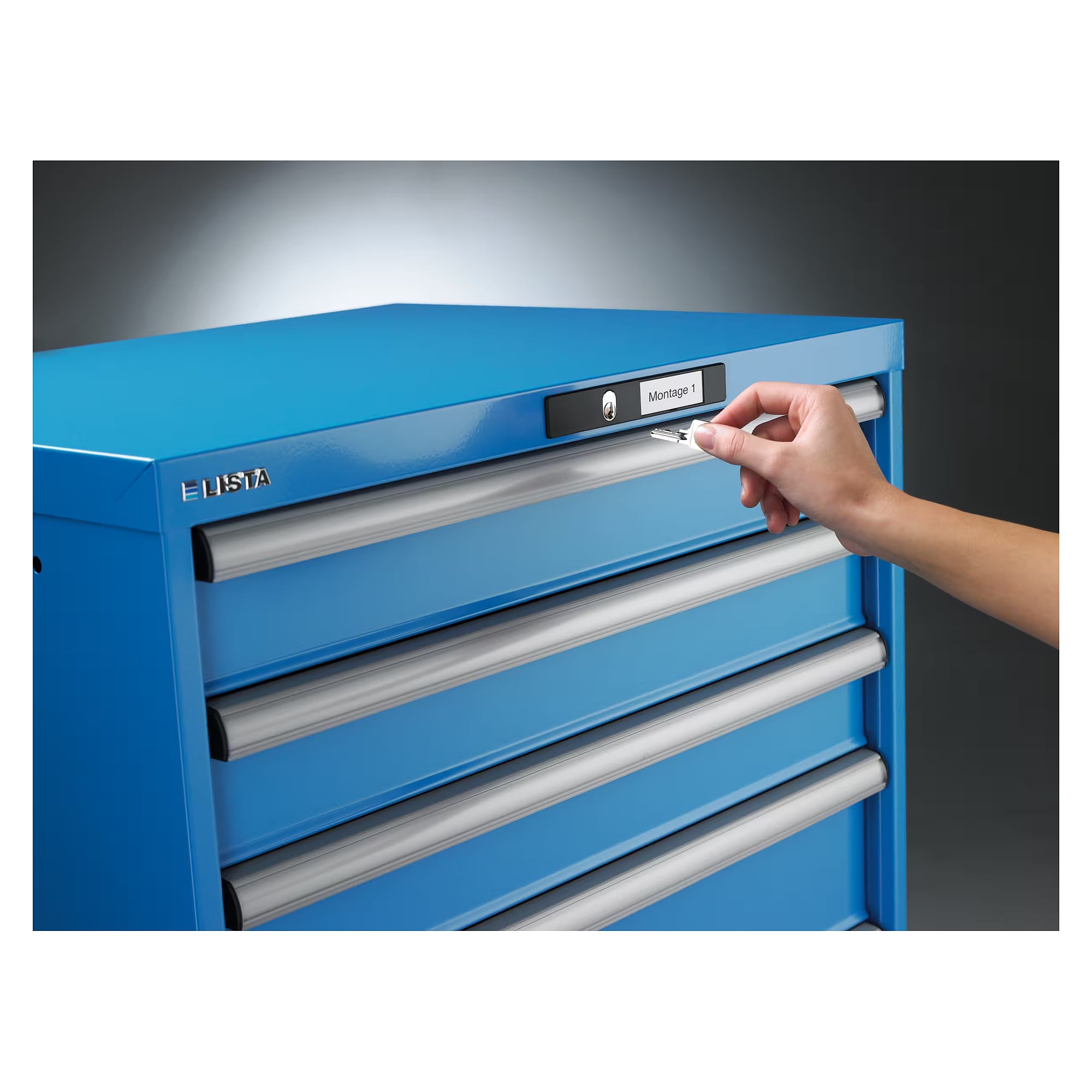 Corps d'armoire ESD 27x27E, 564x572x283 mm, hauteur intérieure 200 mm, KEY Lock sans cylindre - Lista 93.154