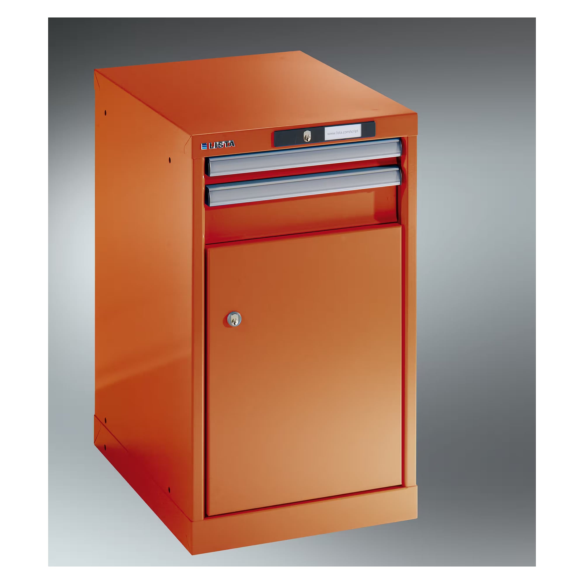 ESD-Flügeltür 27E, 564x600 mm, rechts angeschlagen, mit Griffmulde und Magnetschnapper - Lista 95.804
