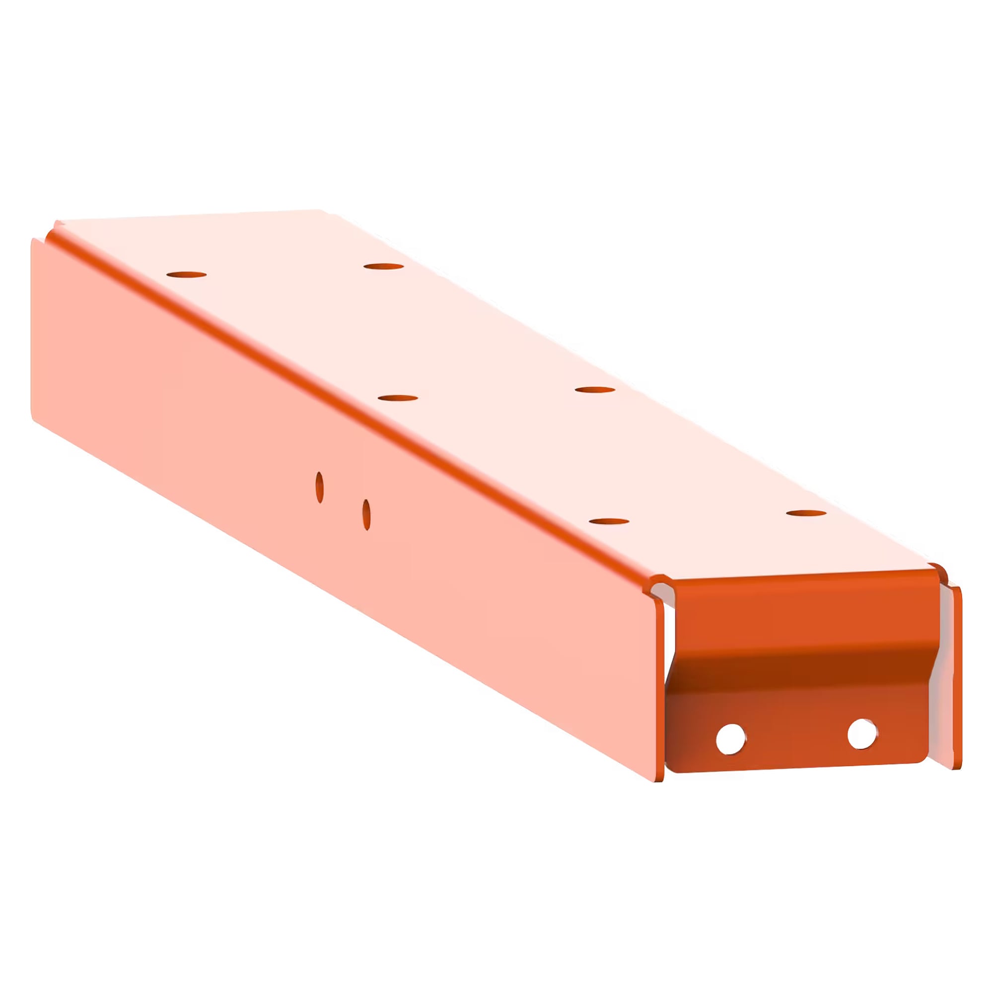 ESD leg brace Quattro for module depth 725 mm, 70x583x44 mm, for storage shelf and finger guard - Lista 93.837, Orange NCS S 1080-Y40R