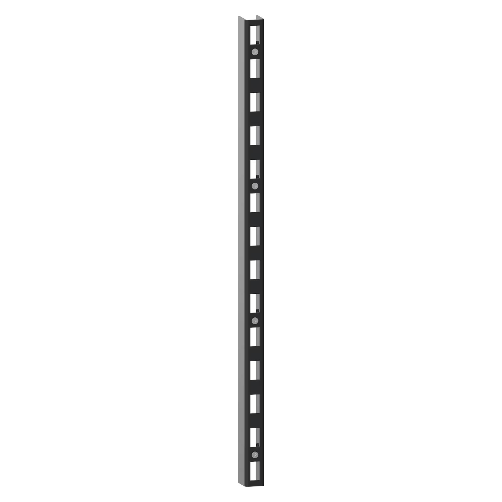 ESD-Tragsäule 700 mm für Wandmontage, U-Profil 30x40 mm, Lochteilung 50 mm - Lista 93.402, Anthrazitgrau RAL 7016