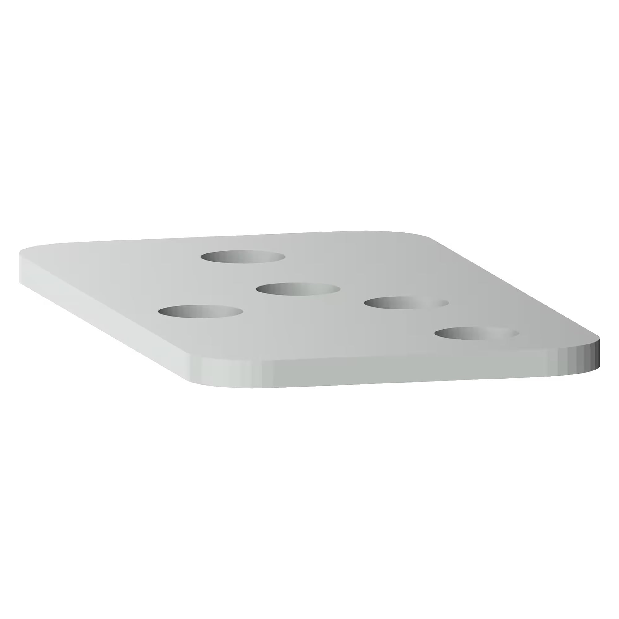 ESD-Gegenplatte für Tragsäule links/rechts, 110x60x4 mm, Einbaumaß längs 112 mm/quer 63 mm, Duo/Solo - Lista 89.494, Lichtgrau RAL 7035