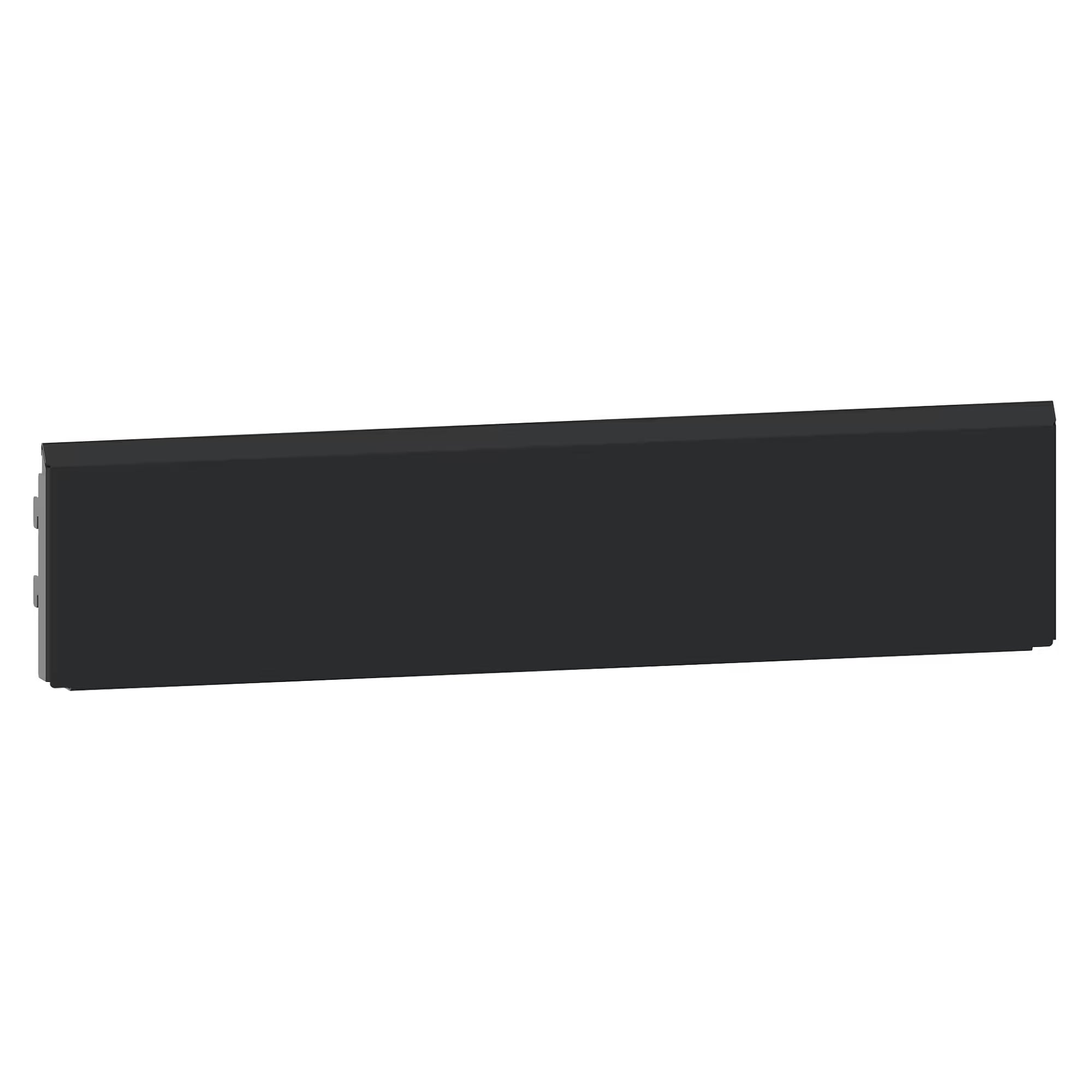 ESD energy channel cover/back panel plain 665x150 mm (WxH), 655 mm wide, for hooking in - Lista 93.950, Anthracite grey RAL 7016