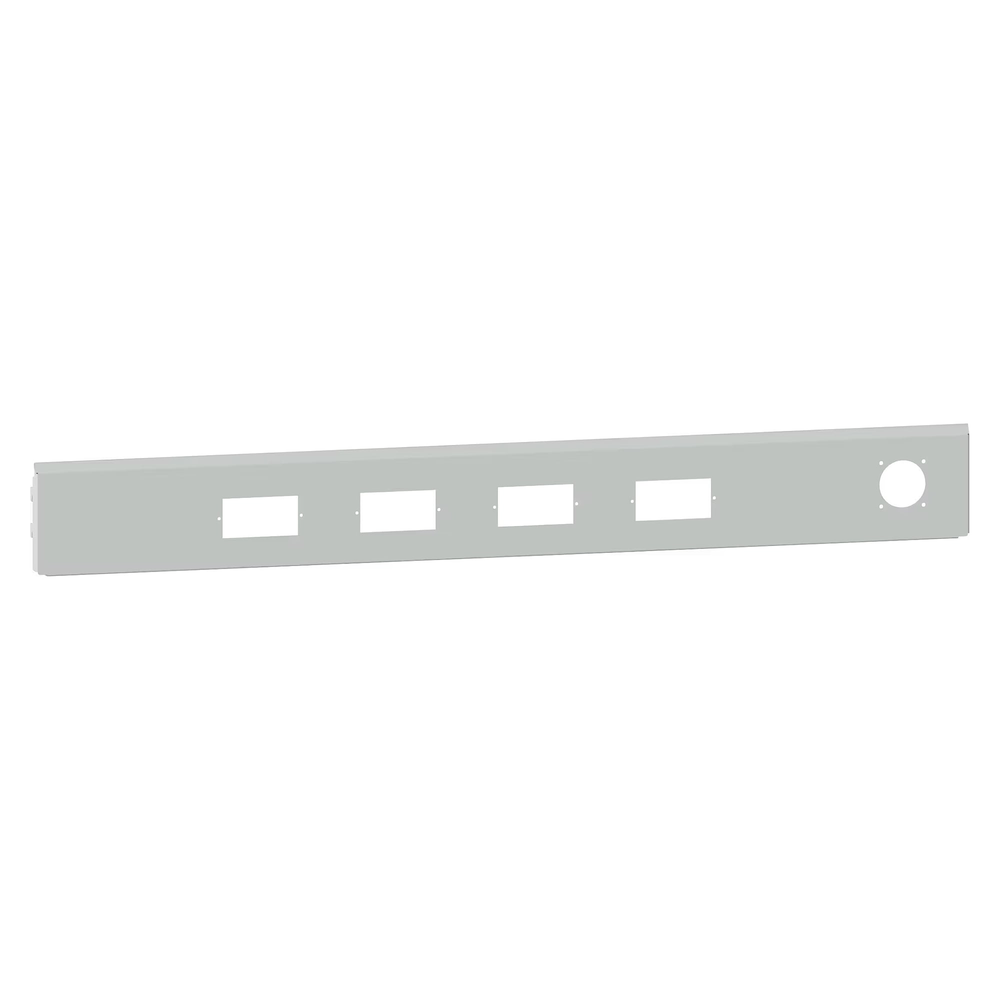 ESD-Energiekanal Blende/Rückwand 1330x150 mm (BxH) für 4 Module und 1 Energieelement - Lista 93.959, Hellgrau NCS S 2403-Y