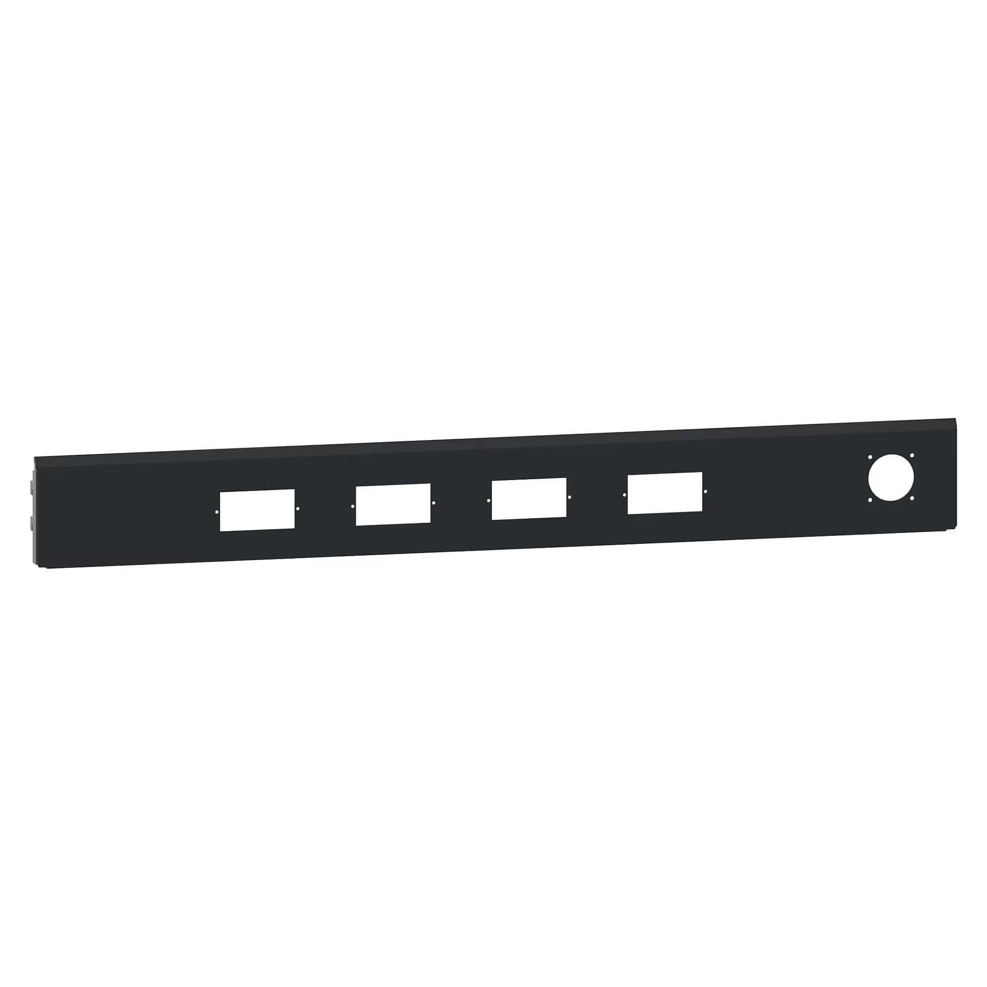 ESD-Energiekanal Blende/Rückwand 1330x150 mm (BxH) für 4 Module und 1 Energieelement - Lista 93.959, Anthrazitgrau RAL 7016