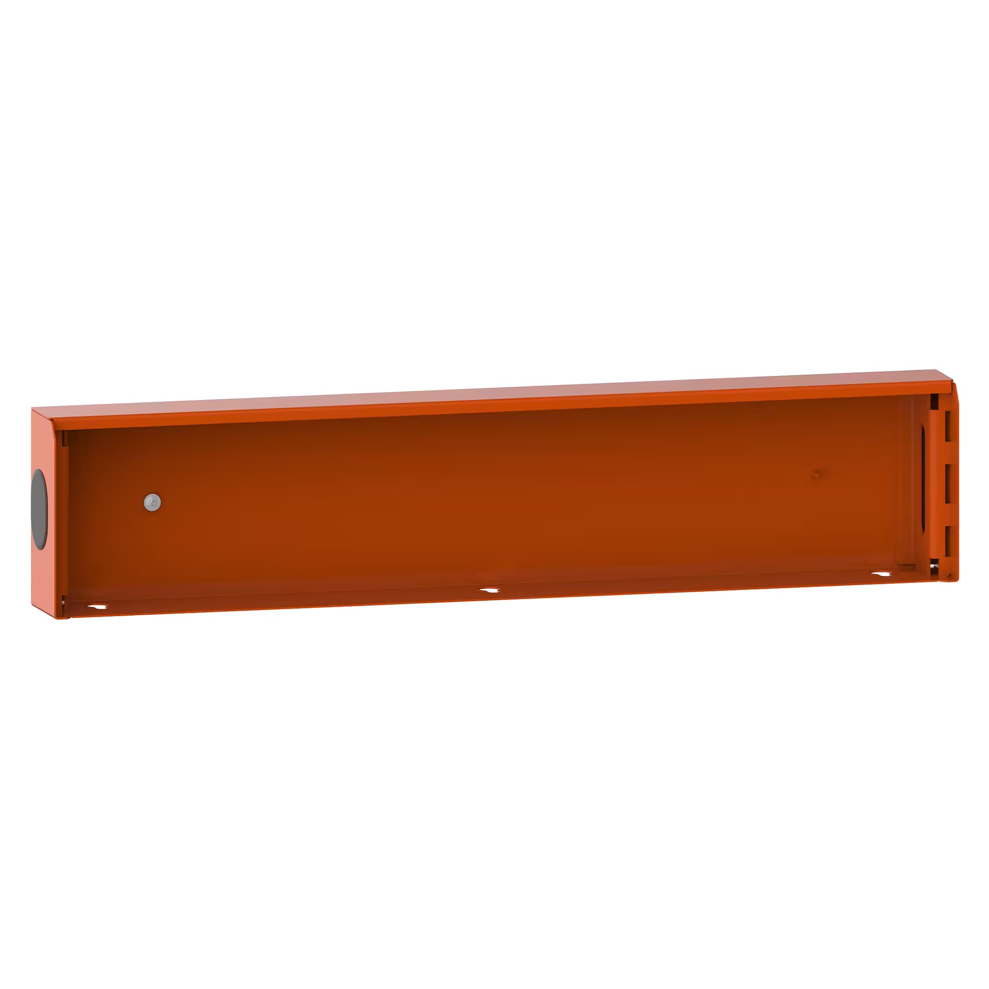 ESD-Grundrahmen 665 mm Modulbreite, 663x75x161 mm, mit Abdeckklappe zur Montage auf Werkbankplatten - Lista 93.976, Orange NCS S 1080-Y40R