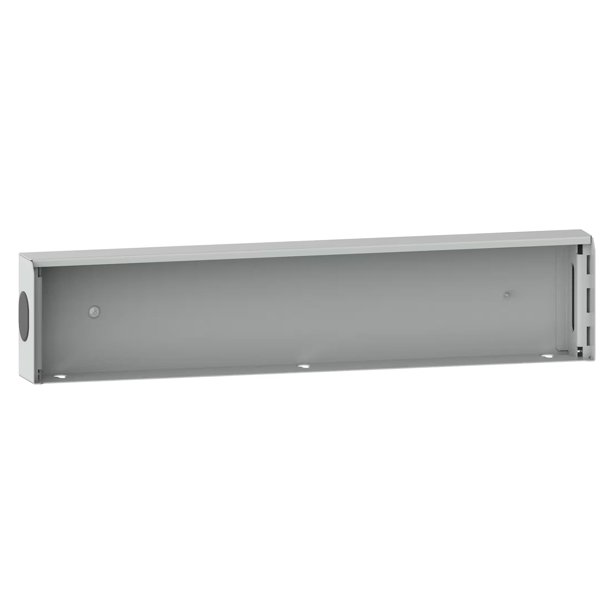 ESD-Grundrahmen 750 mm Modulbreite, 748x75x161 mm, mit Abdeckklappe zur Montage auf Werkbankplatten - Lista 93.977, Hellgrau NCS S 2403-Y