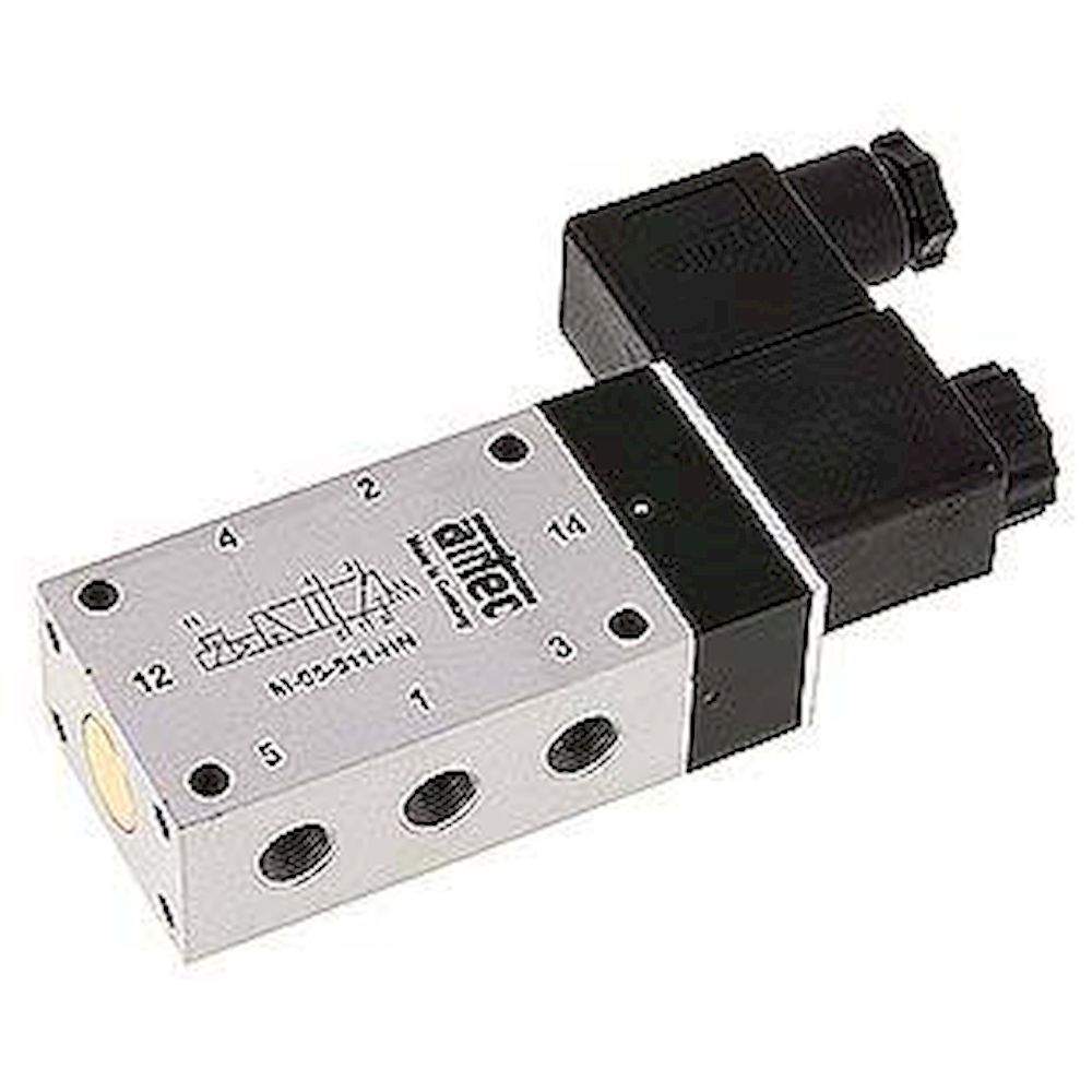 Airtec M 05511HN 230V. 5/2-Wege Magnetventil, G 1/8", Feder, 230 V AC, Standard