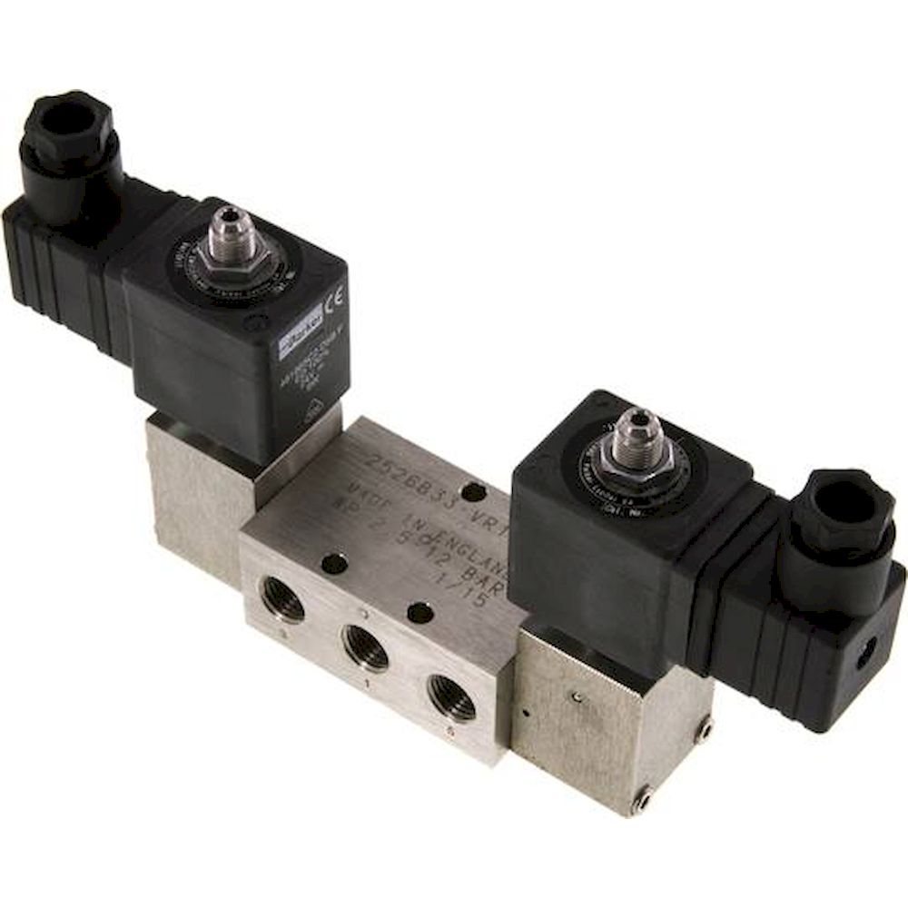 M 05520 ESG 230V. 5/2-Wege Magnetventil, G 1/4", Impulsventil, 230 V AC