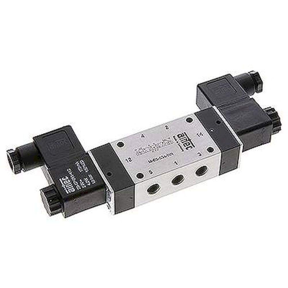 Airtec M 05534HN 24V=. 5/3-Wege Magnetventil, G 1/8", Mittelstellung belüftet, 24 V DC