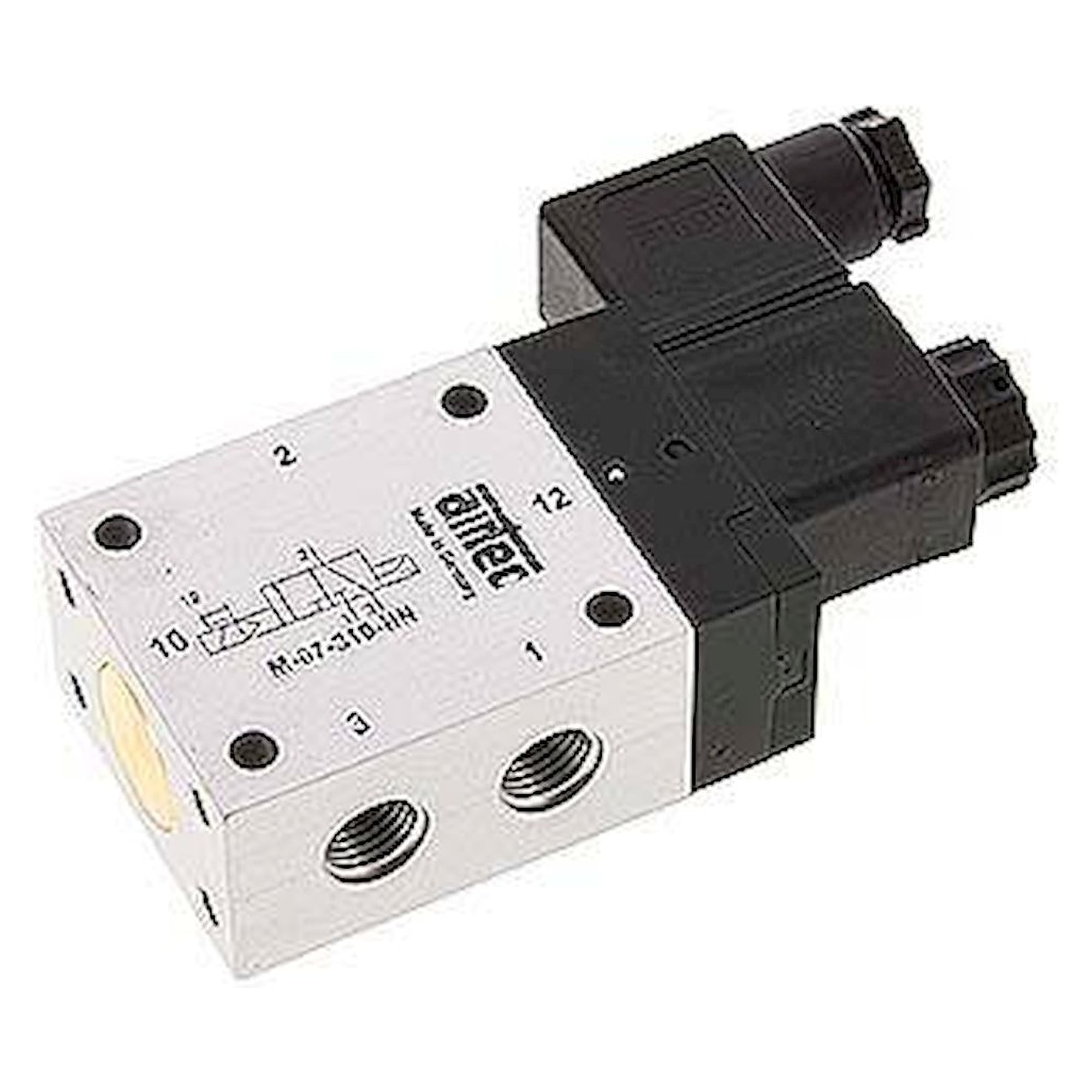 Airtec M 07310HN 12V=. 3/2-Wege Magnetventil, G 1/4", Luftfederrückstellung (NC), 12 V DC, Standard