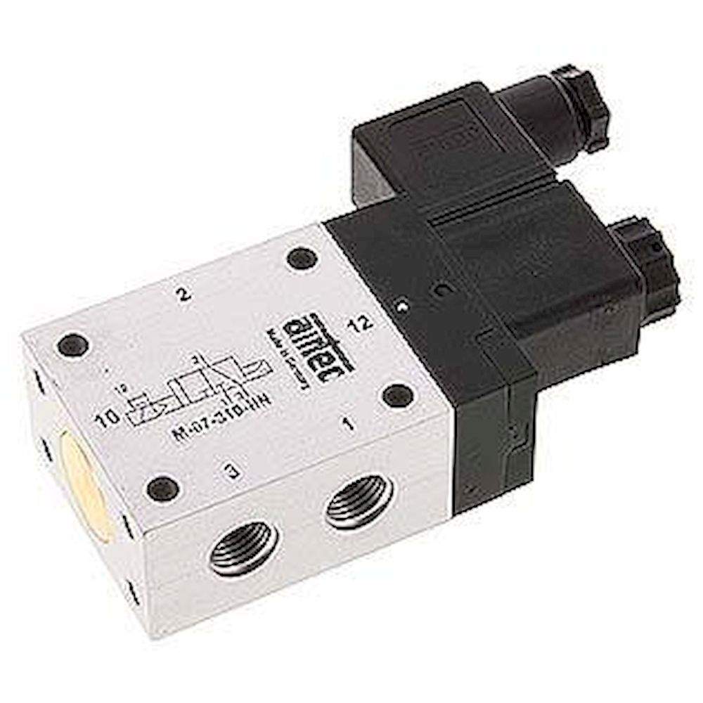 Airtec M 07310HN 24V=. 3/2-Wege Magnetventil, G 1/4", Luftfederrückstellung (NC), 24 V DC, Standard