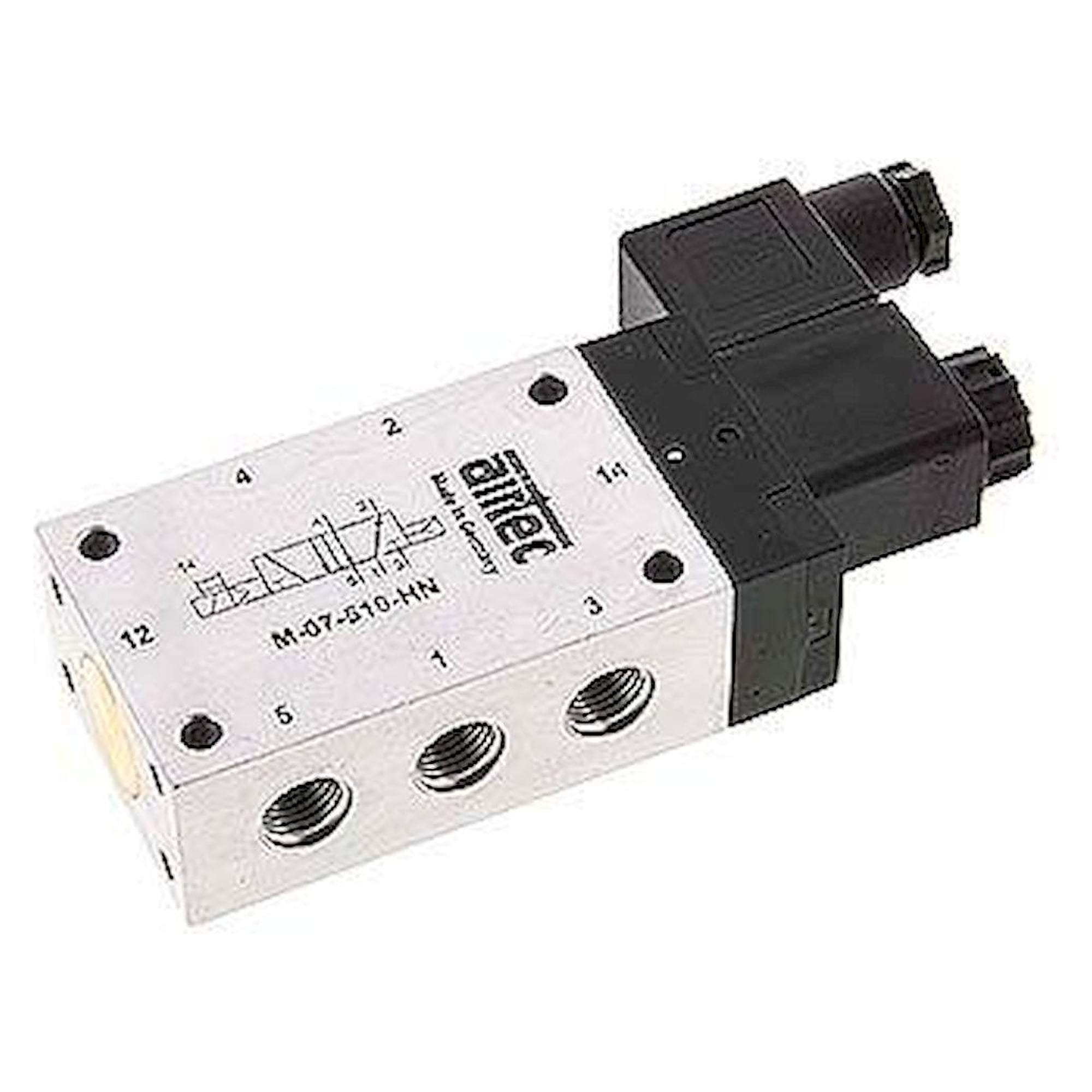 Airtec M 07510HN 24VAC. 5/2-Wege Magnetventil, G 1/4", Luftfeder, 24 V AC, Standard