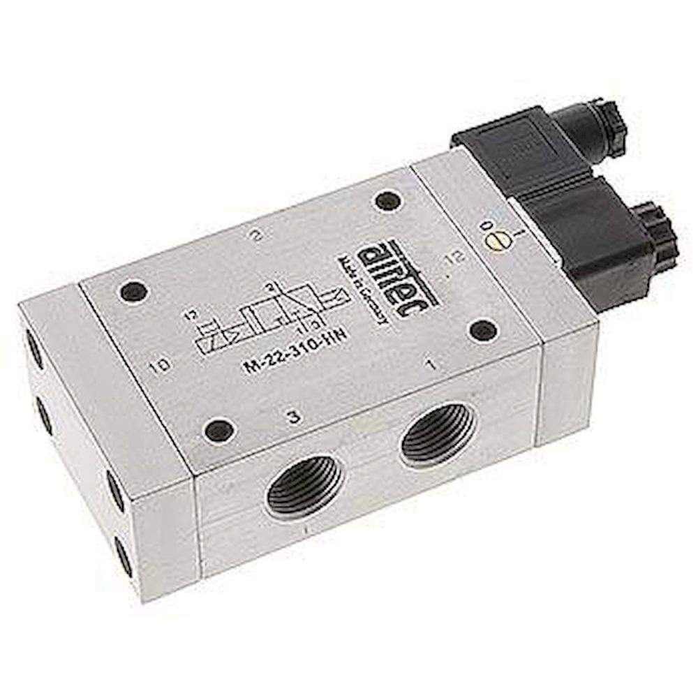 Airtec M 22310HN 230V. 3/2-Wege Magnetventil, G 1/2", Luftfederrückstellung (NC), 230 V AC, Standard