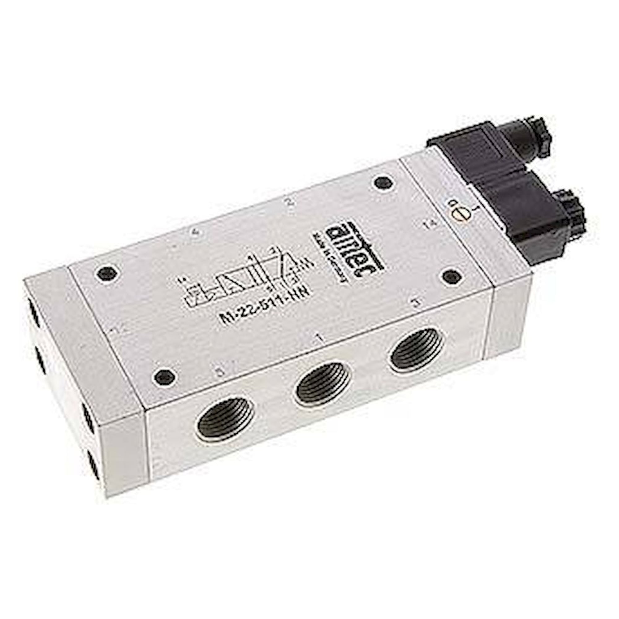 Airtec M 22511HN 12V=. 5/2-Wege Magnetventil, G 1/2", Feder, 12 V DC, Standard