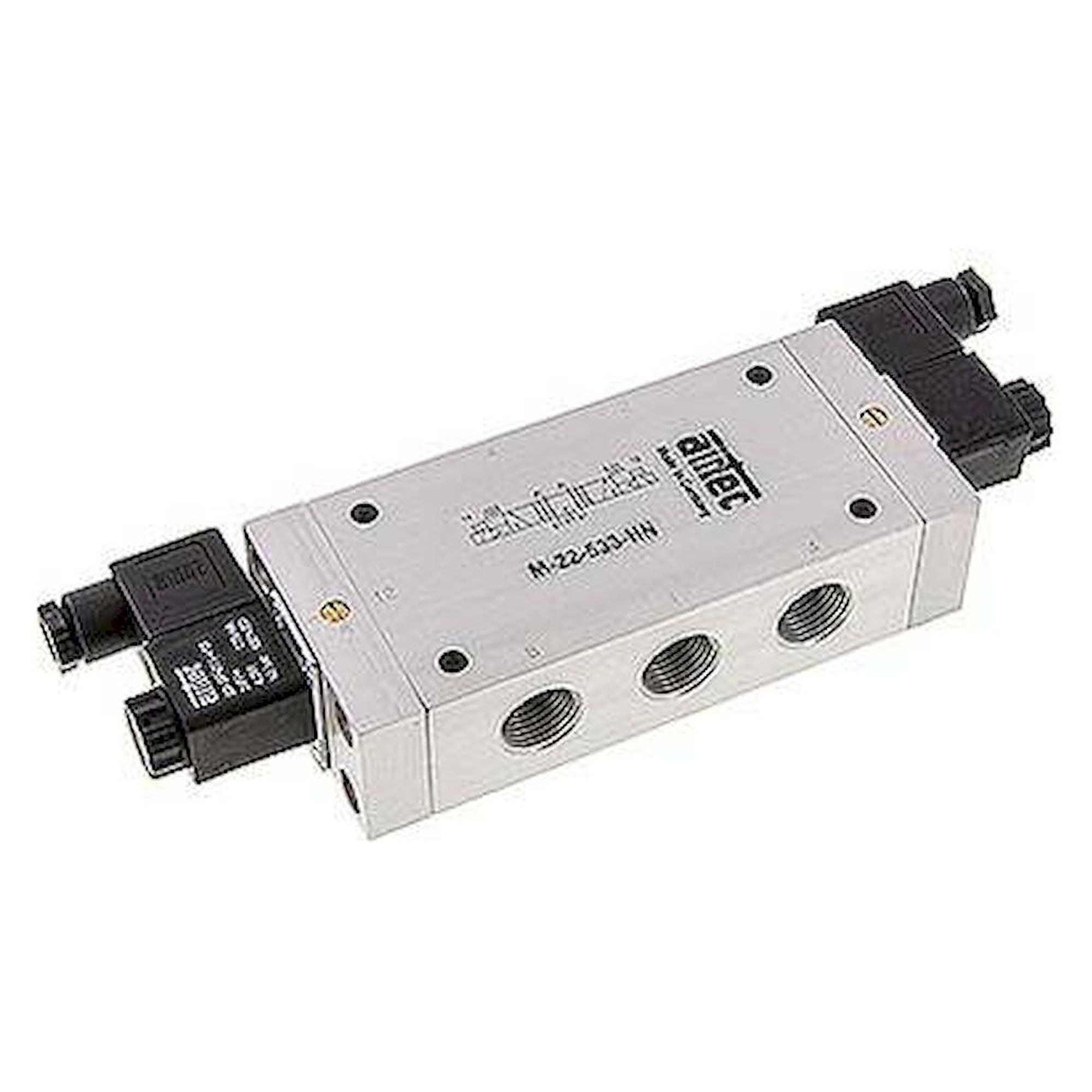 Airtec M 22533HN 12V=. 5/3-Wege Magnetventil, G 1/2", Mittelstellung entlüftet, 12 V DC
