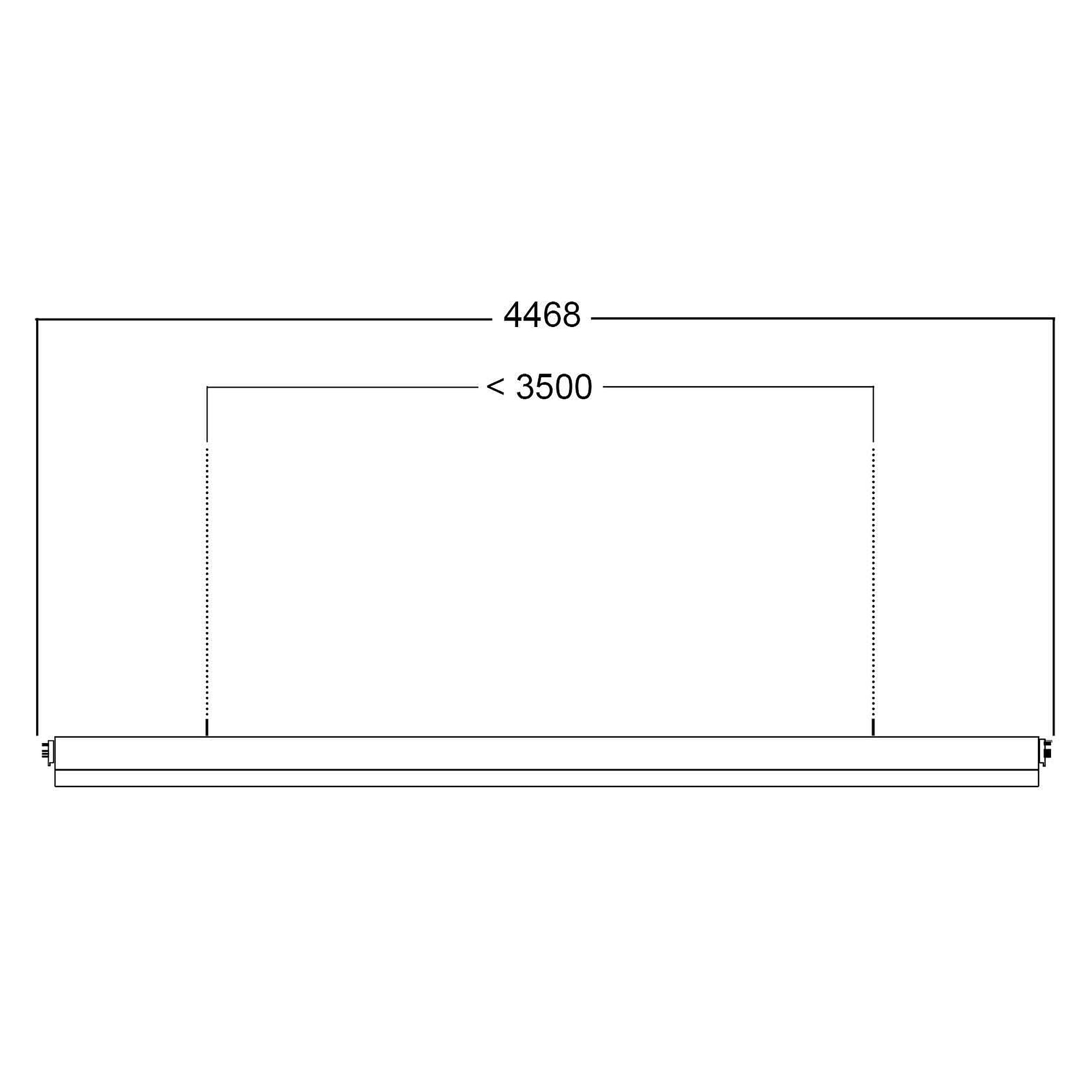 Glamox MADOX-4468 luminaire linéaire, 25000 lm, 4000 K, à gradation DALI