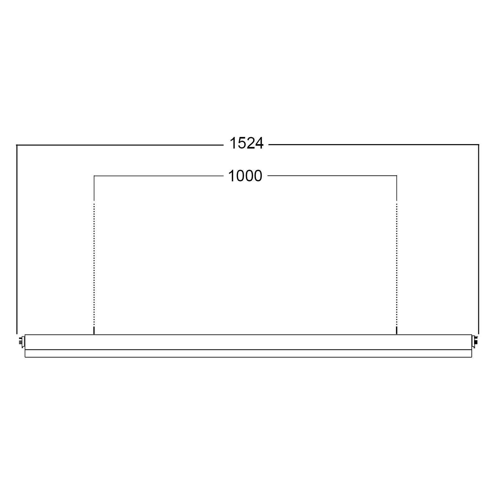 Glamox MADOX-1524 linear luminaire, 4160 lm, 4000 K, switchable