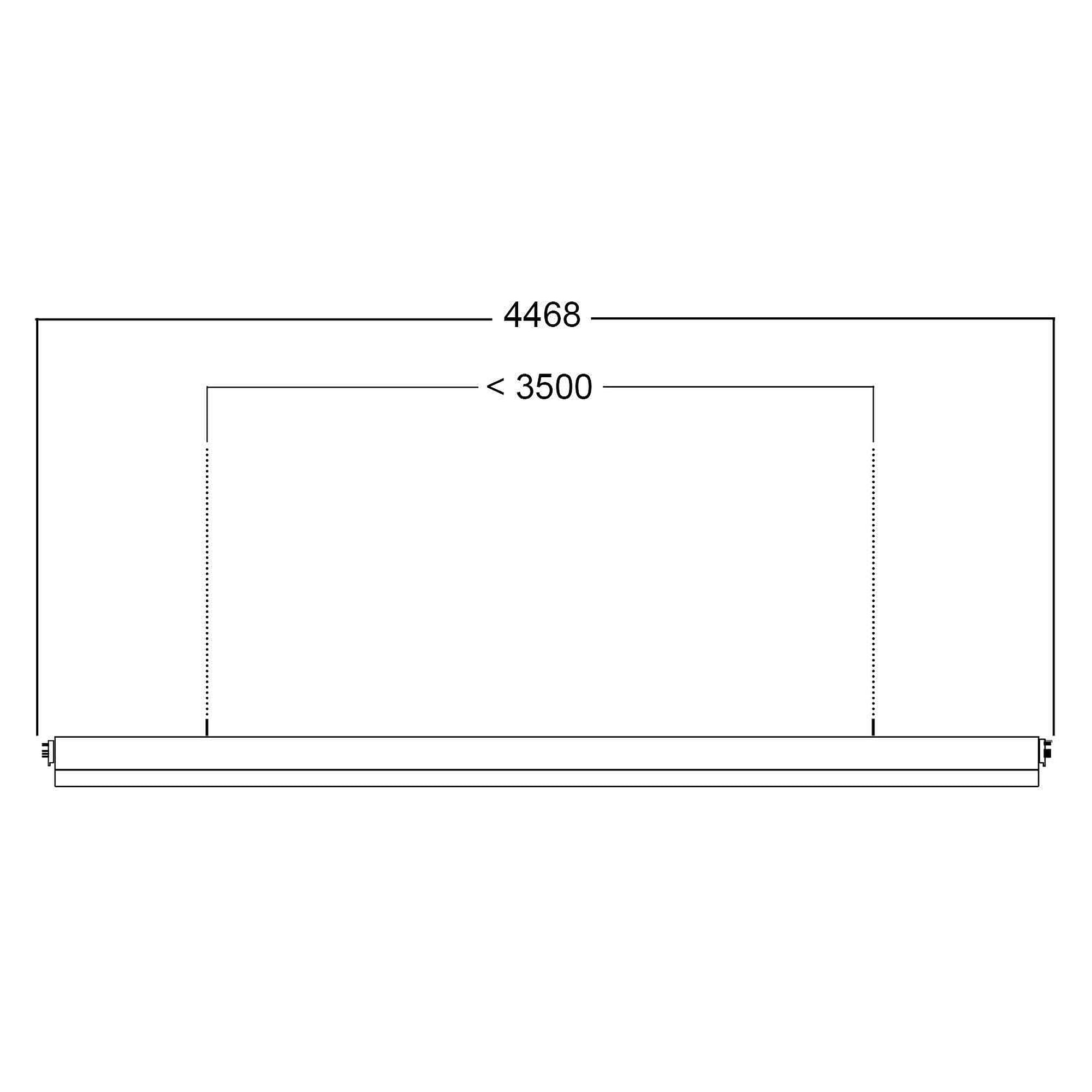 Glamox MADOX-4468 linear luminaire, 6250 lm, 4000 K, DALI dimmable