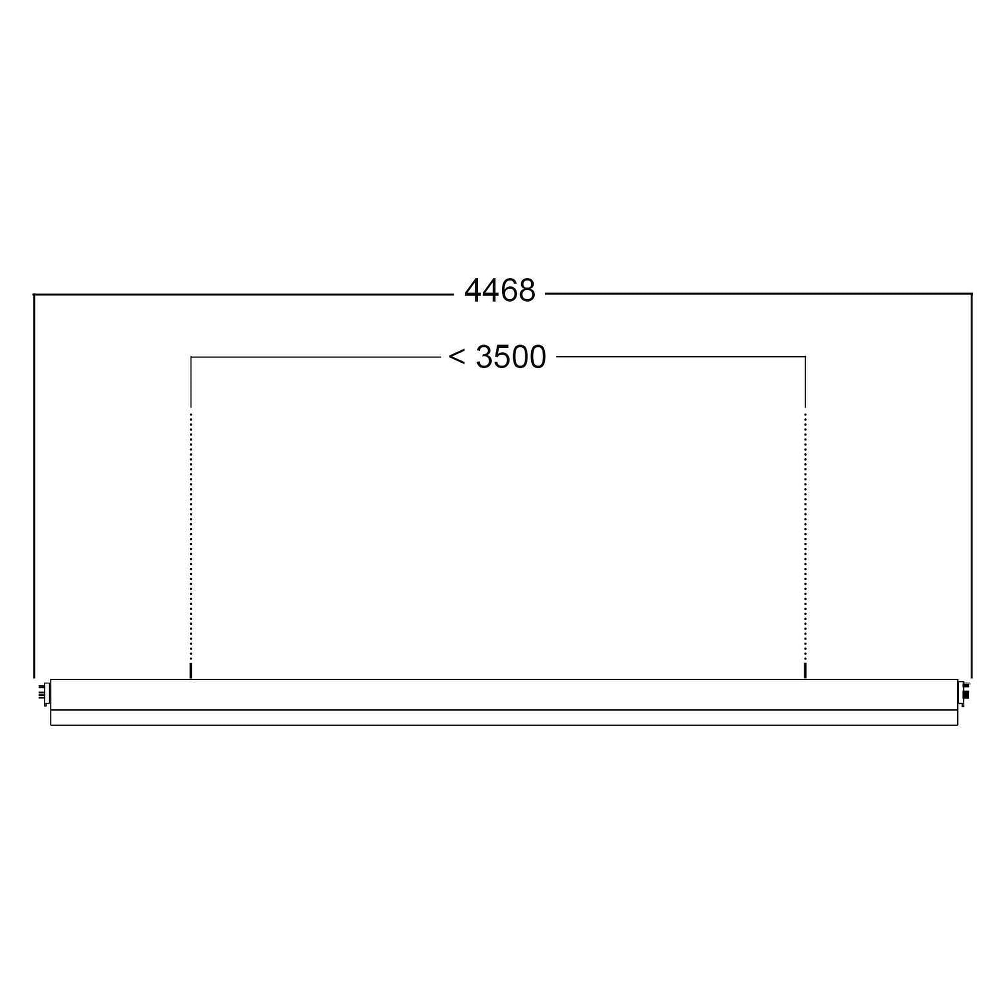 Glamox MADOX-4468 luminaire linéaire, 6250 lm, 4000 K, commutable