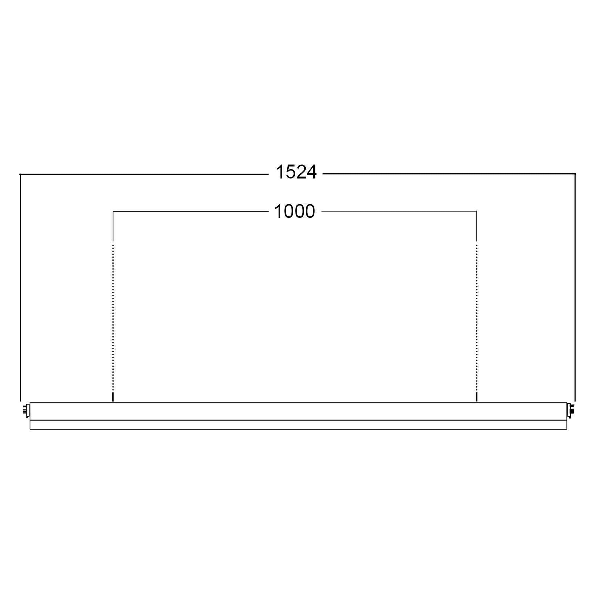 Glamox MADOX-1524 linear luminaire, 8750 lm, 4000 K, switchable