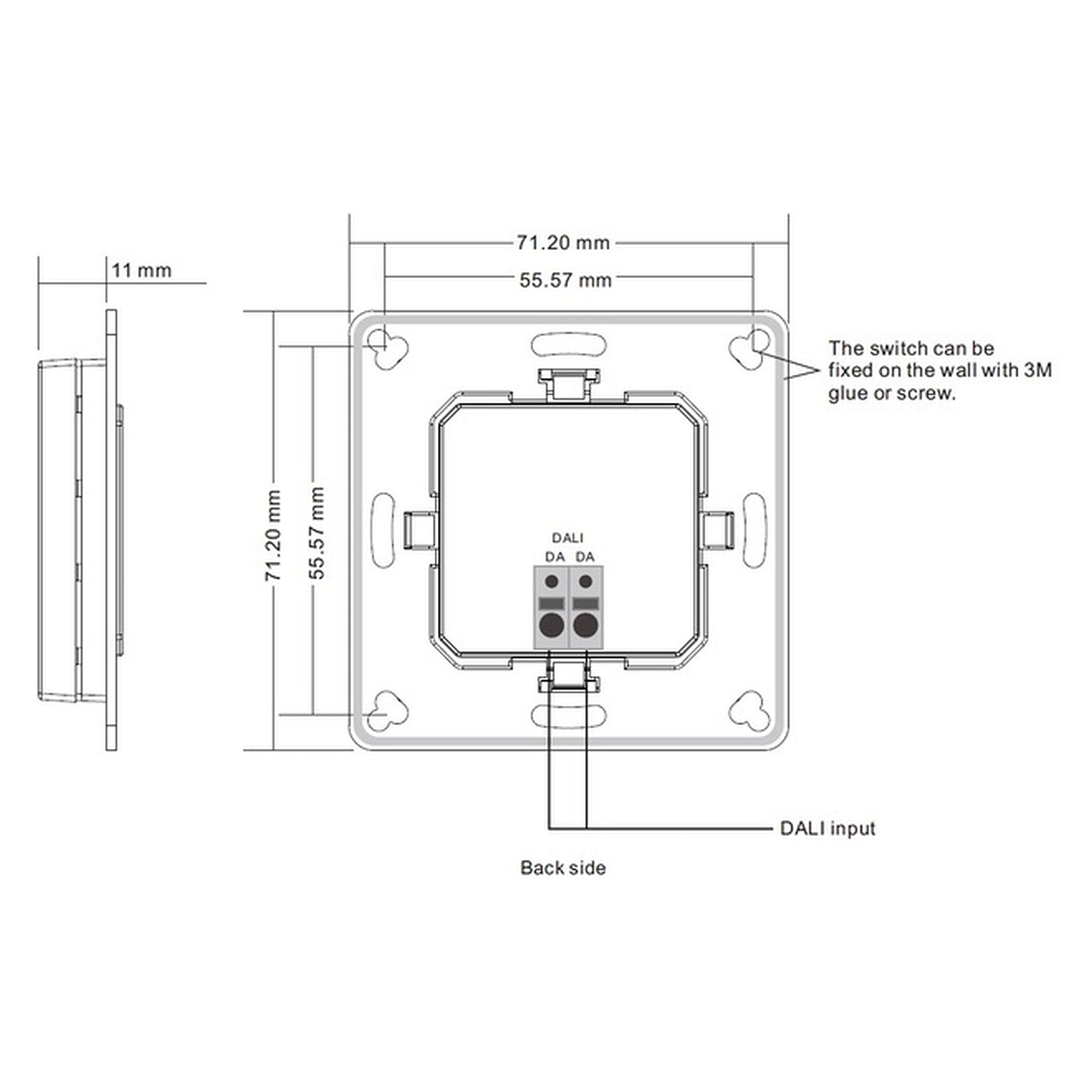 Glamox LMS DALI-2 WH PB4 SWITCH PANEL