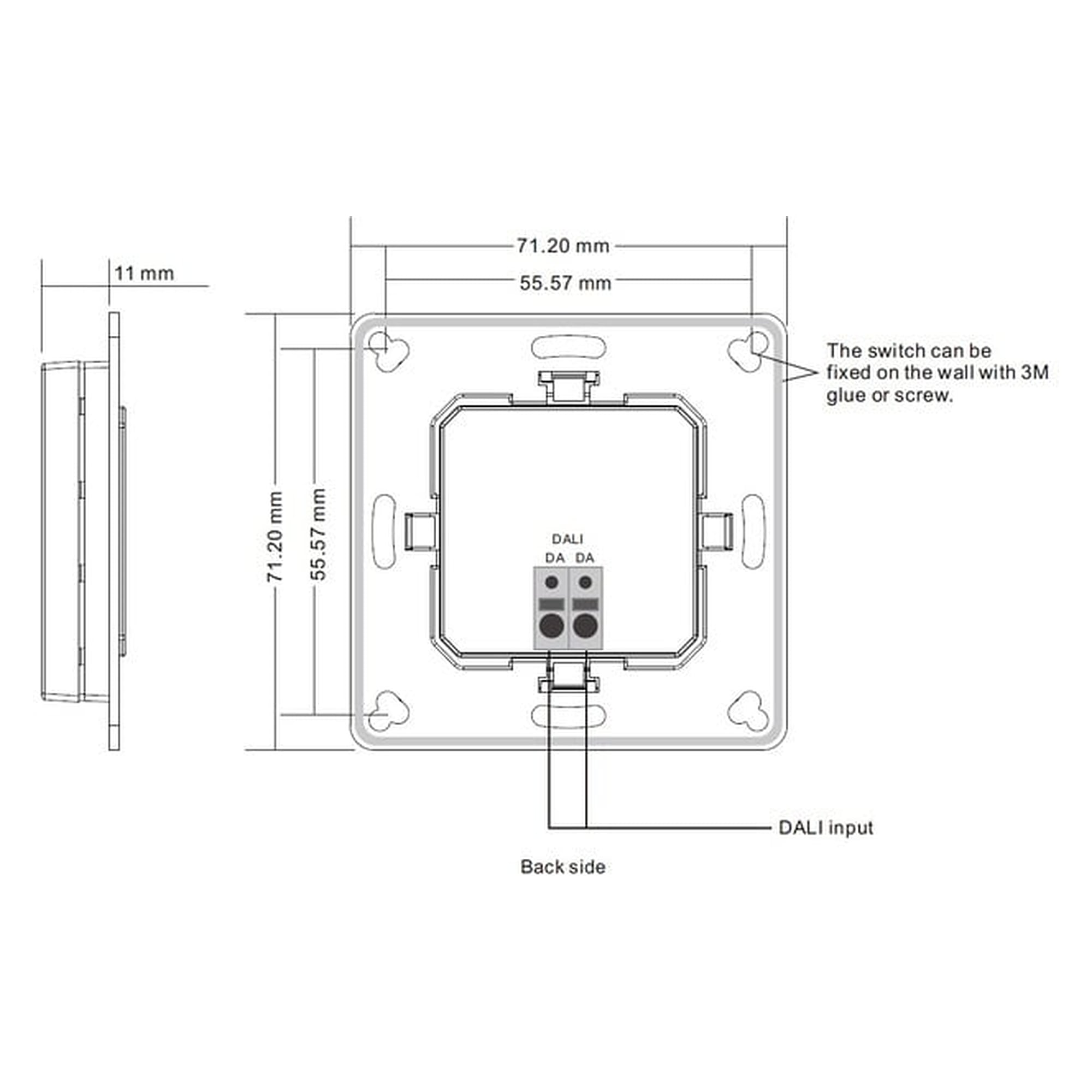 Glamox LMS DALI-2 WH PB2 SWITCH PANEL