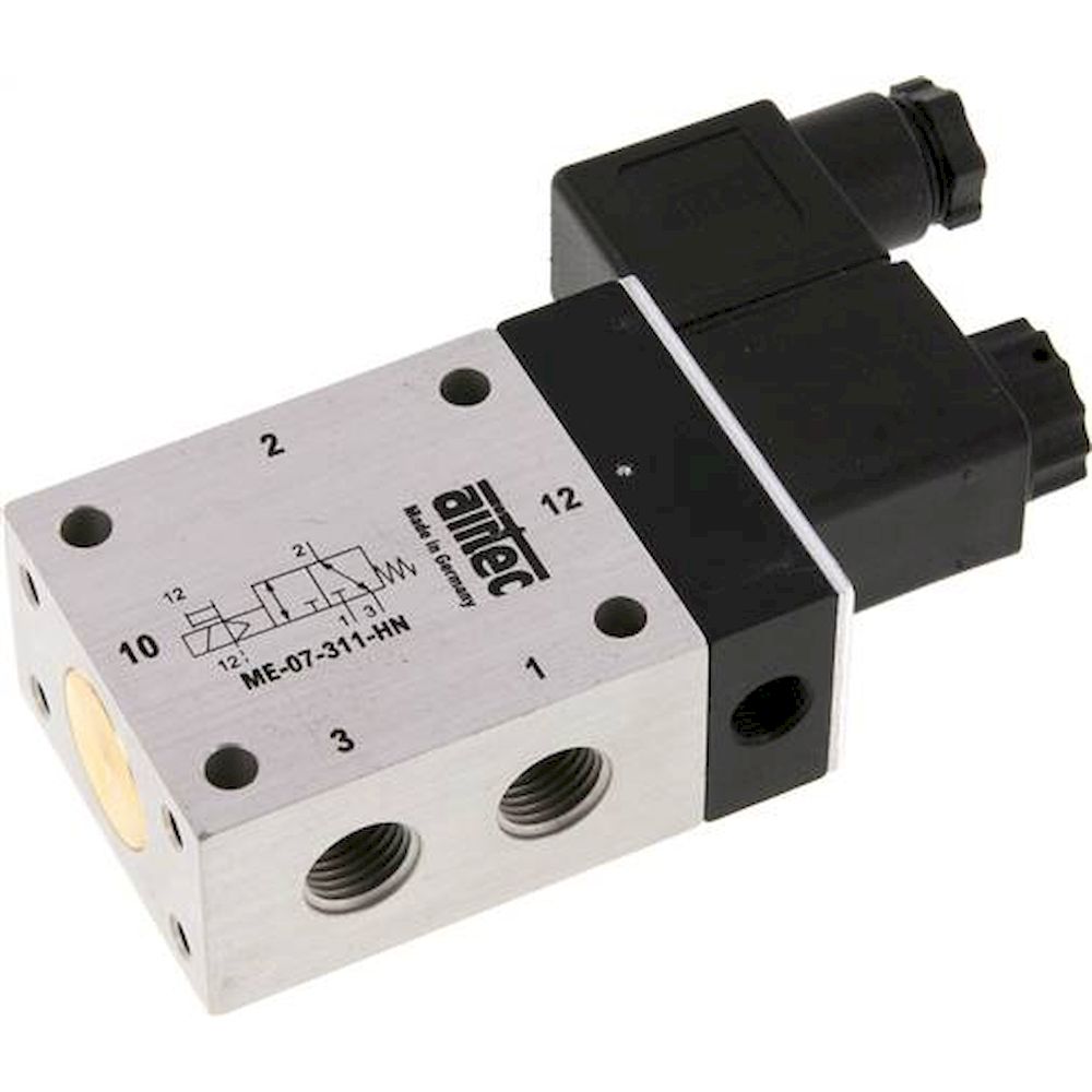 Airtec ME 07311HN 24V=. 3/2-Wege Magnetventil mit Fremdluftanschluss, G 1/4"